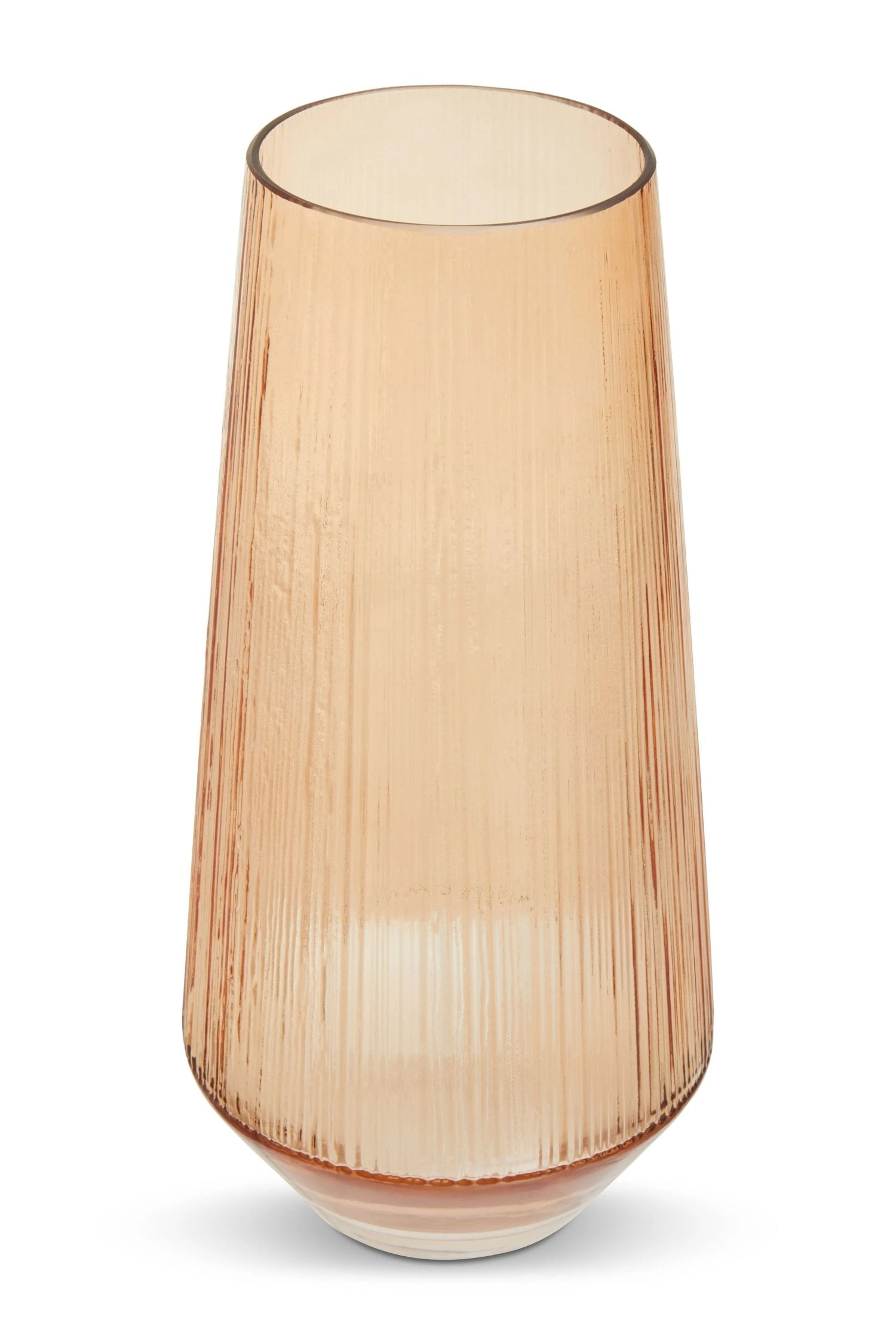 Prism Large Light Amber Glass Vase