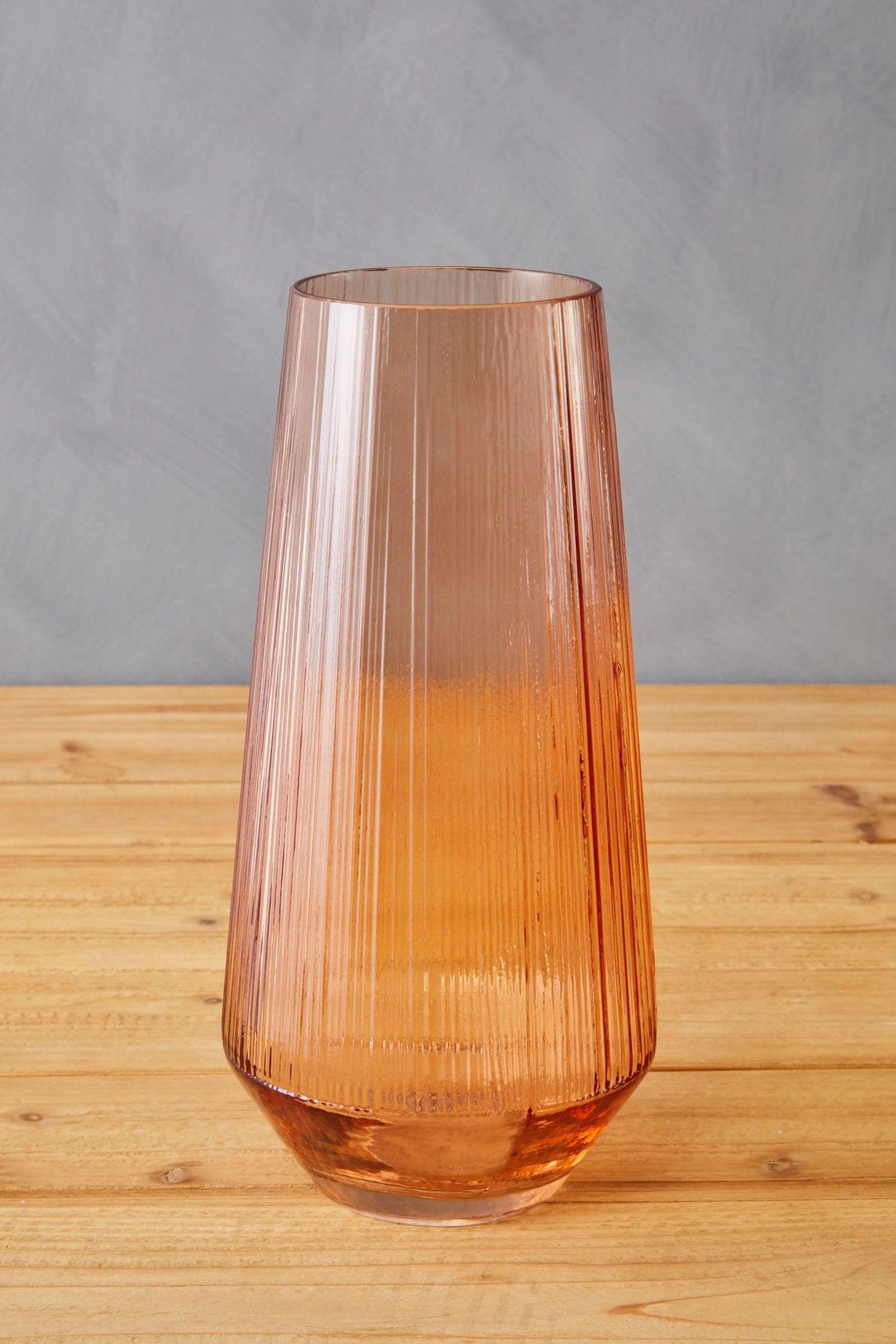 Prism Large Light Amber Glass Vase