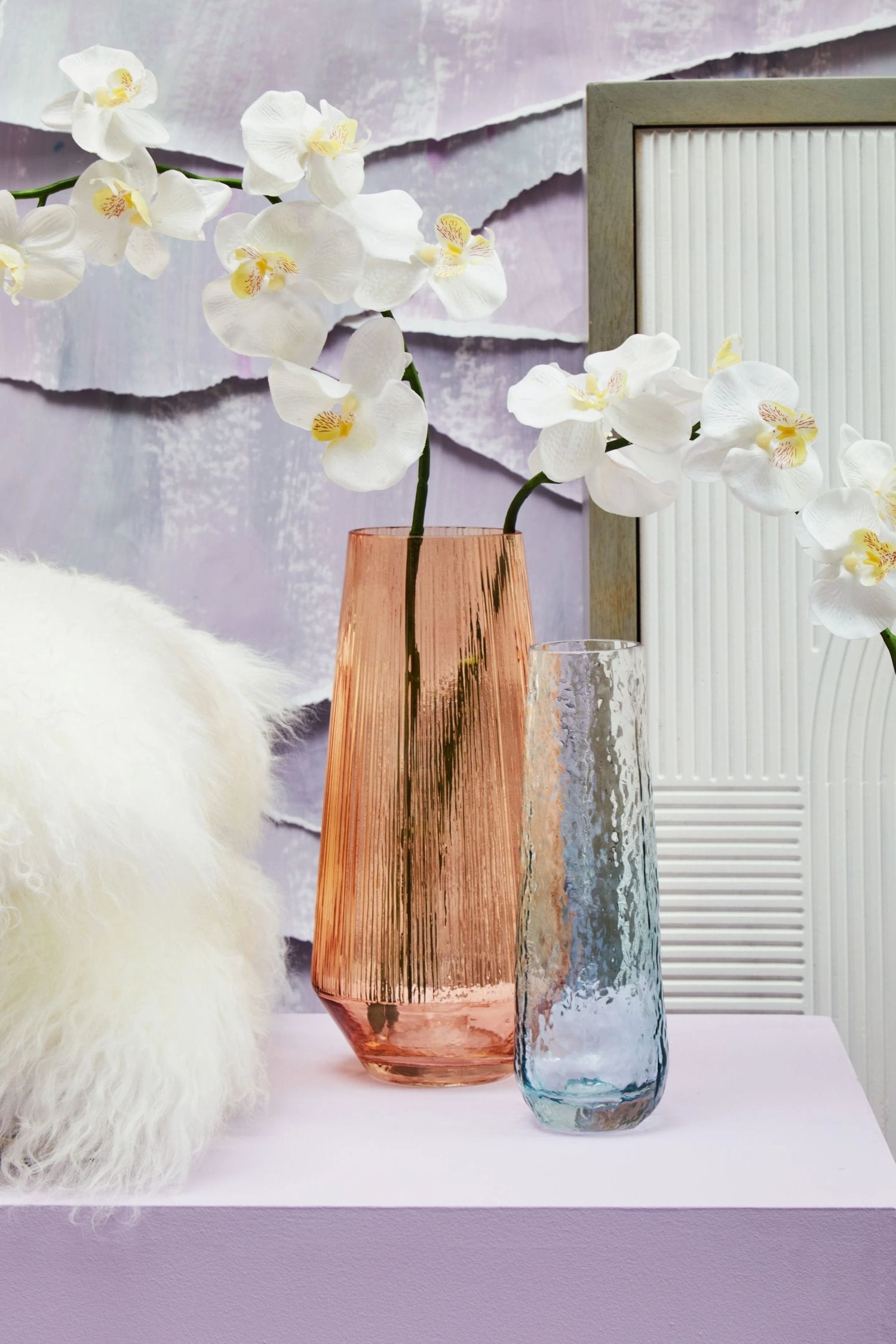 Prism Large Light Amber Glass Vase