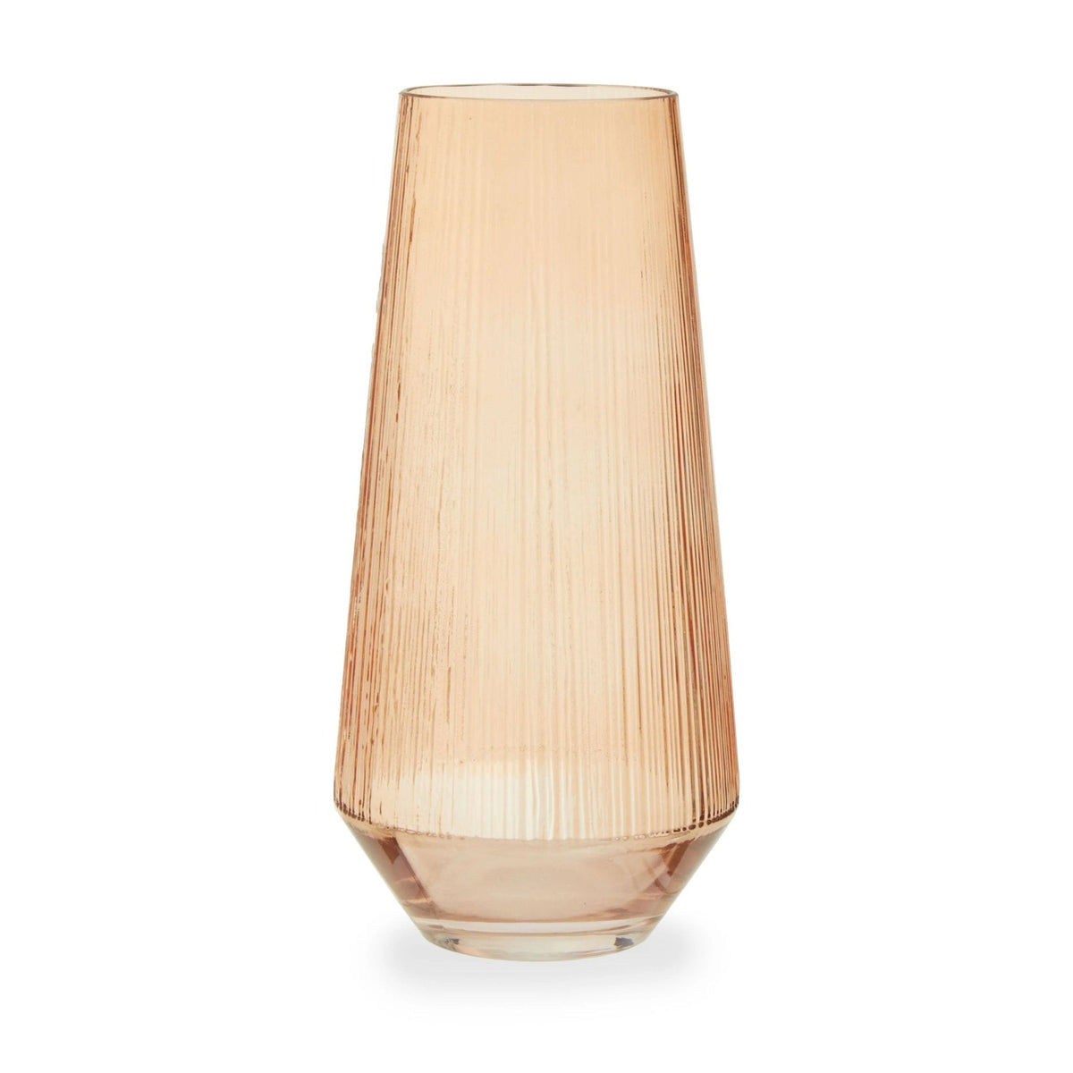Prism Large Light Amber Glass Vase