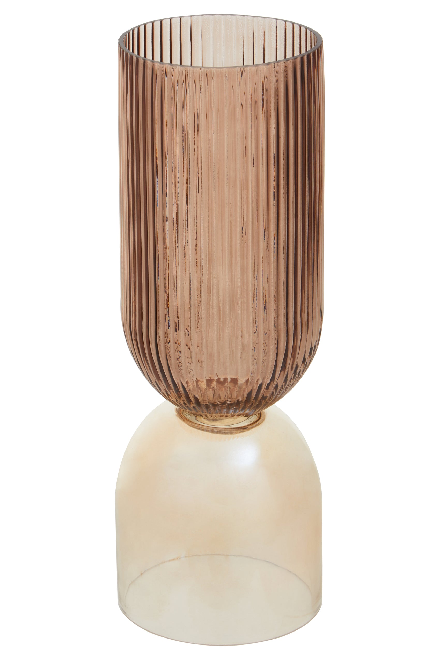 Romy Stacked Double Tone Glass Vase | Large