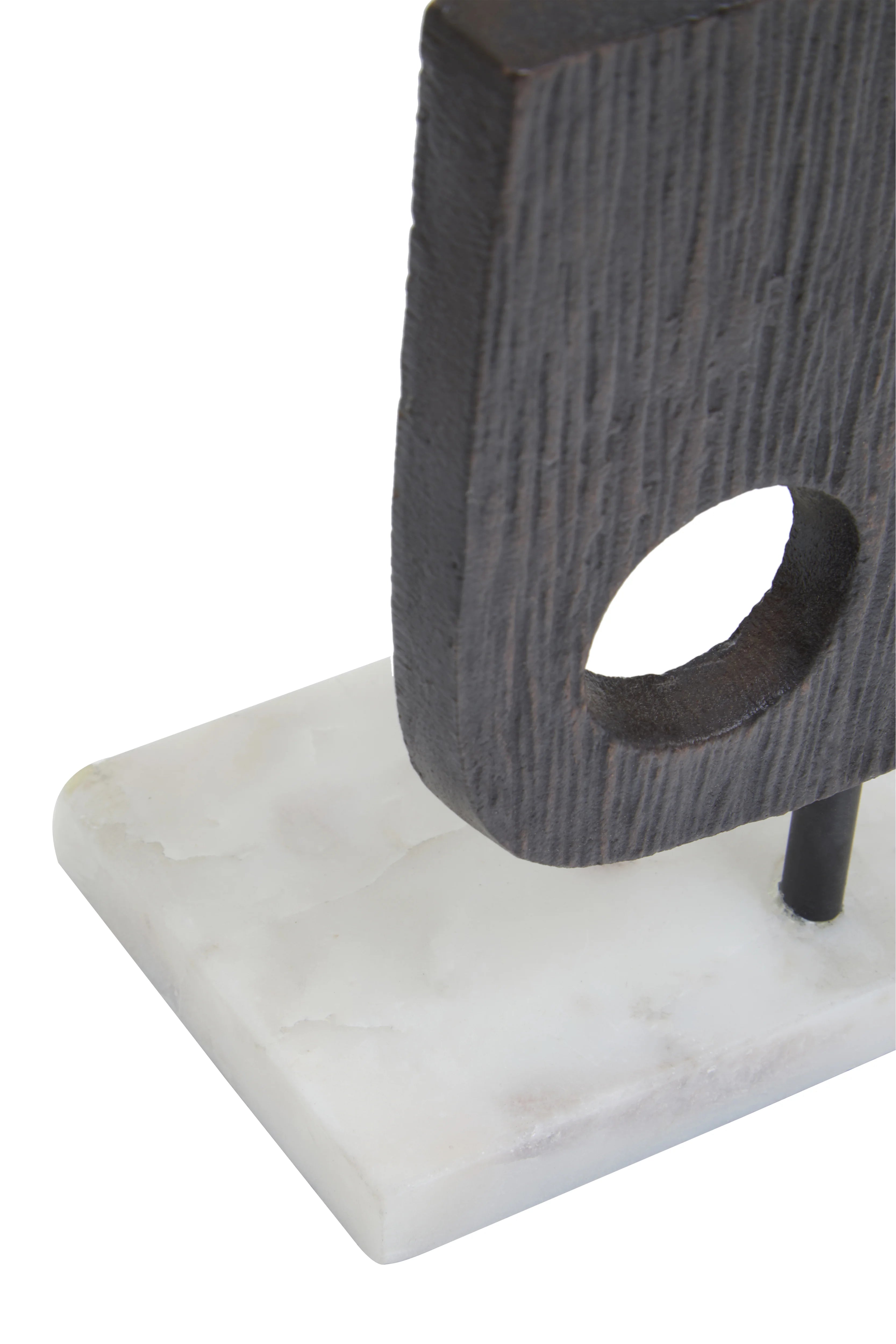 Rojas Assorted Colour Metal Sculpture on White Marble Base | Large