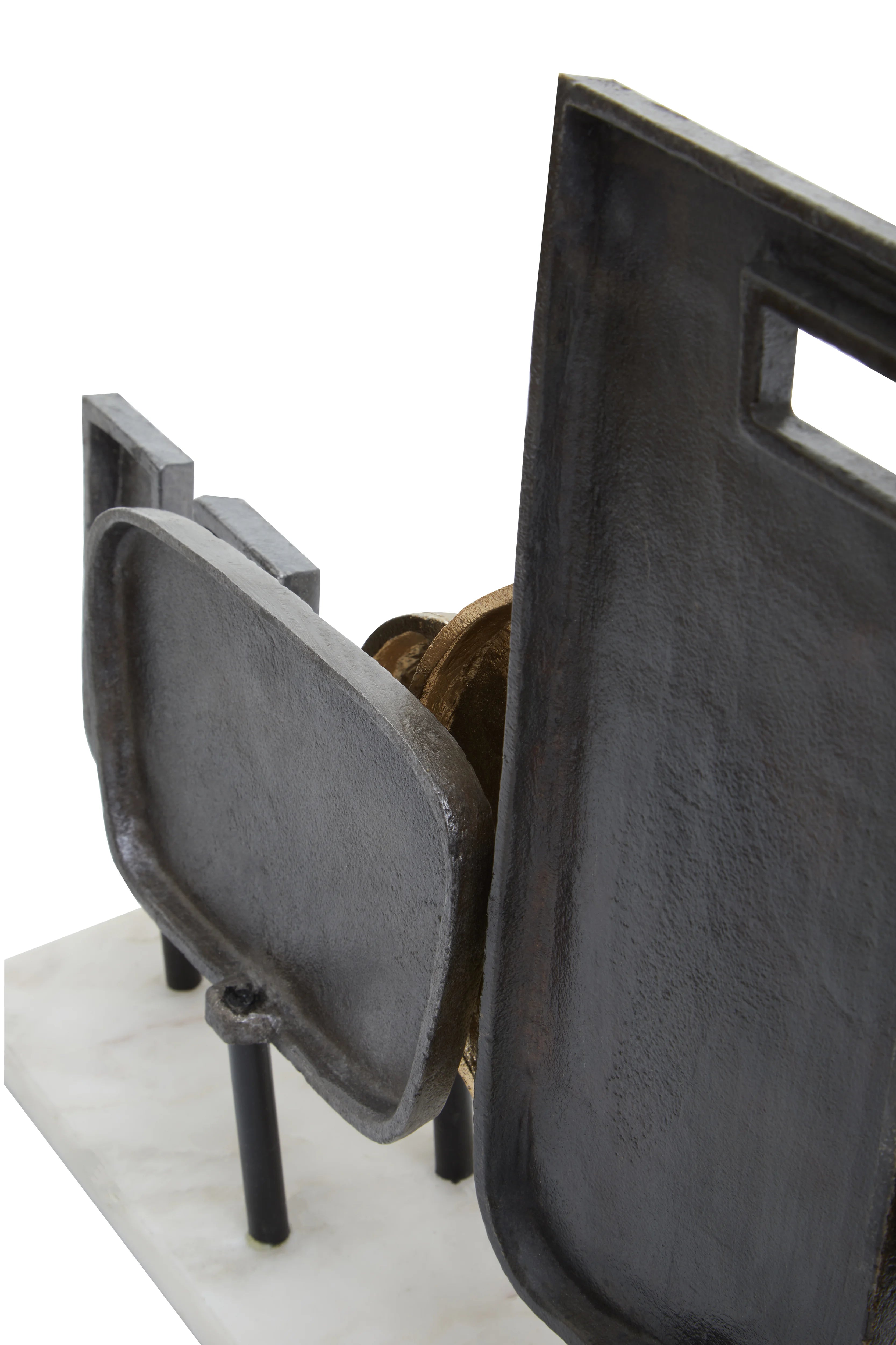 Rojas Assorted Colour Metal Sculpture on White Marble Base | Large