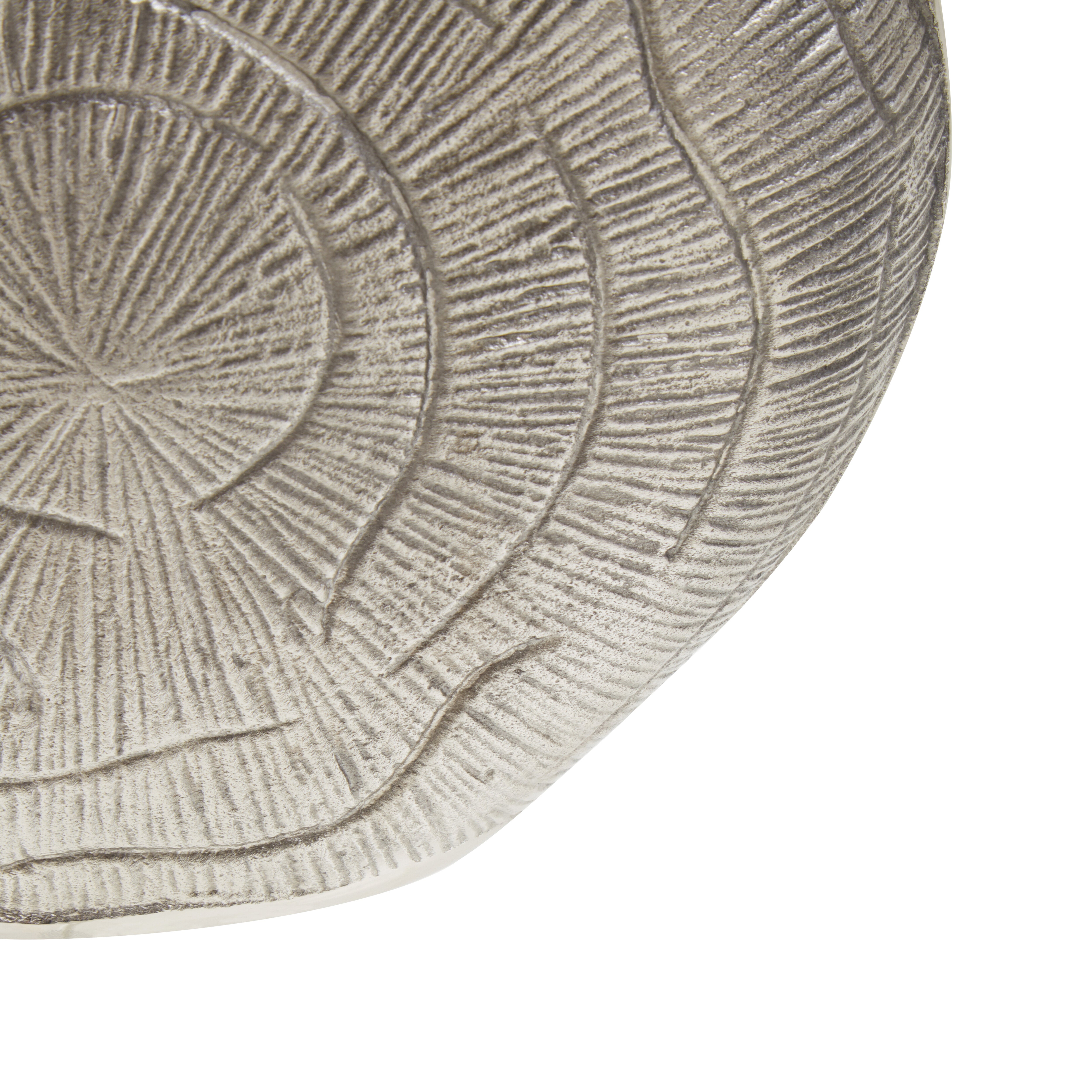 Alid Oak Wood Effect Silver Vase | Small