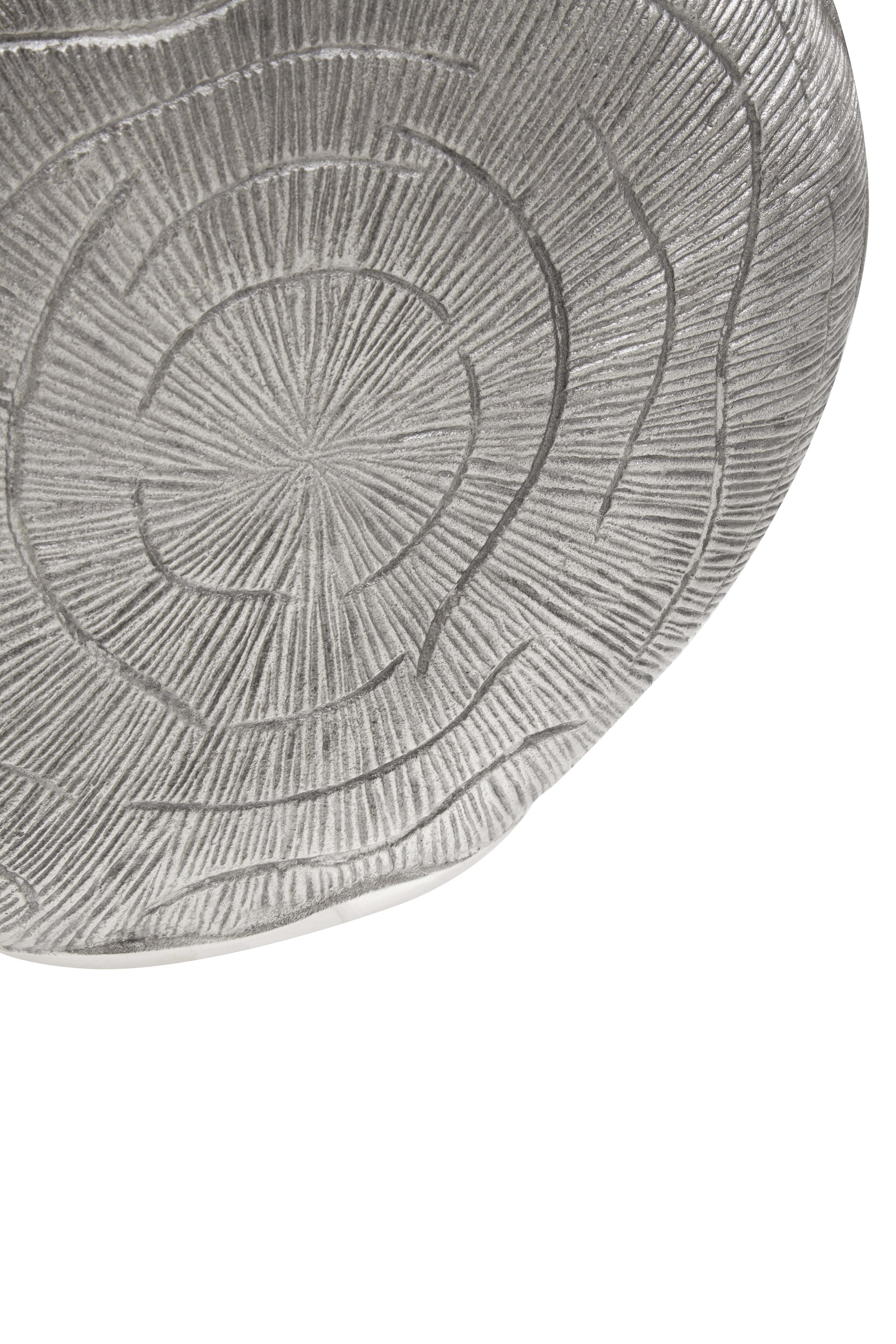 Alid Oak Wood Effect Silver Vase | Large