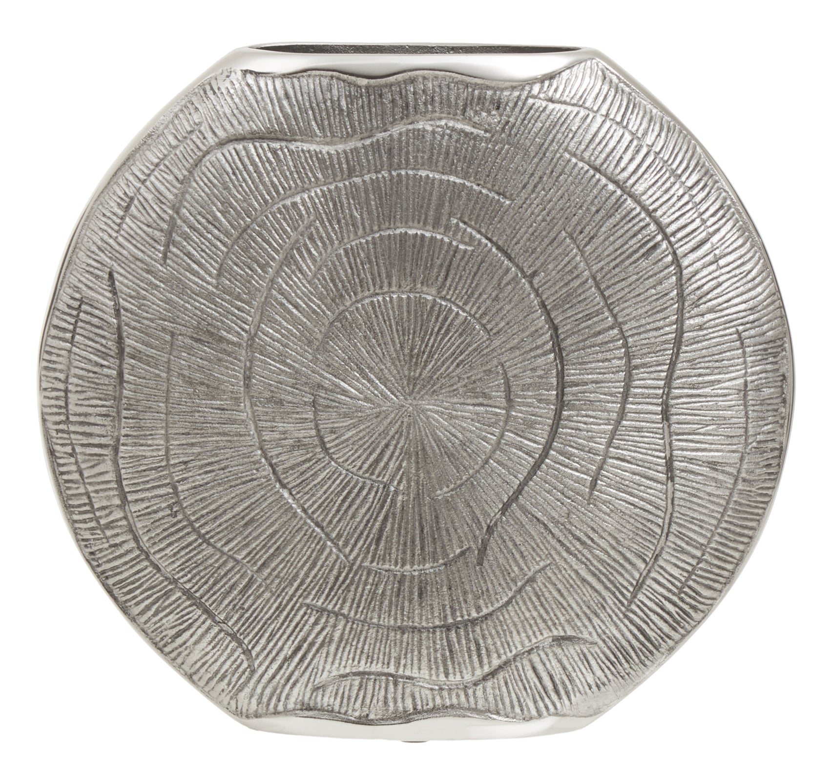 Alid Oak Wood Effect Silver Vase | Large