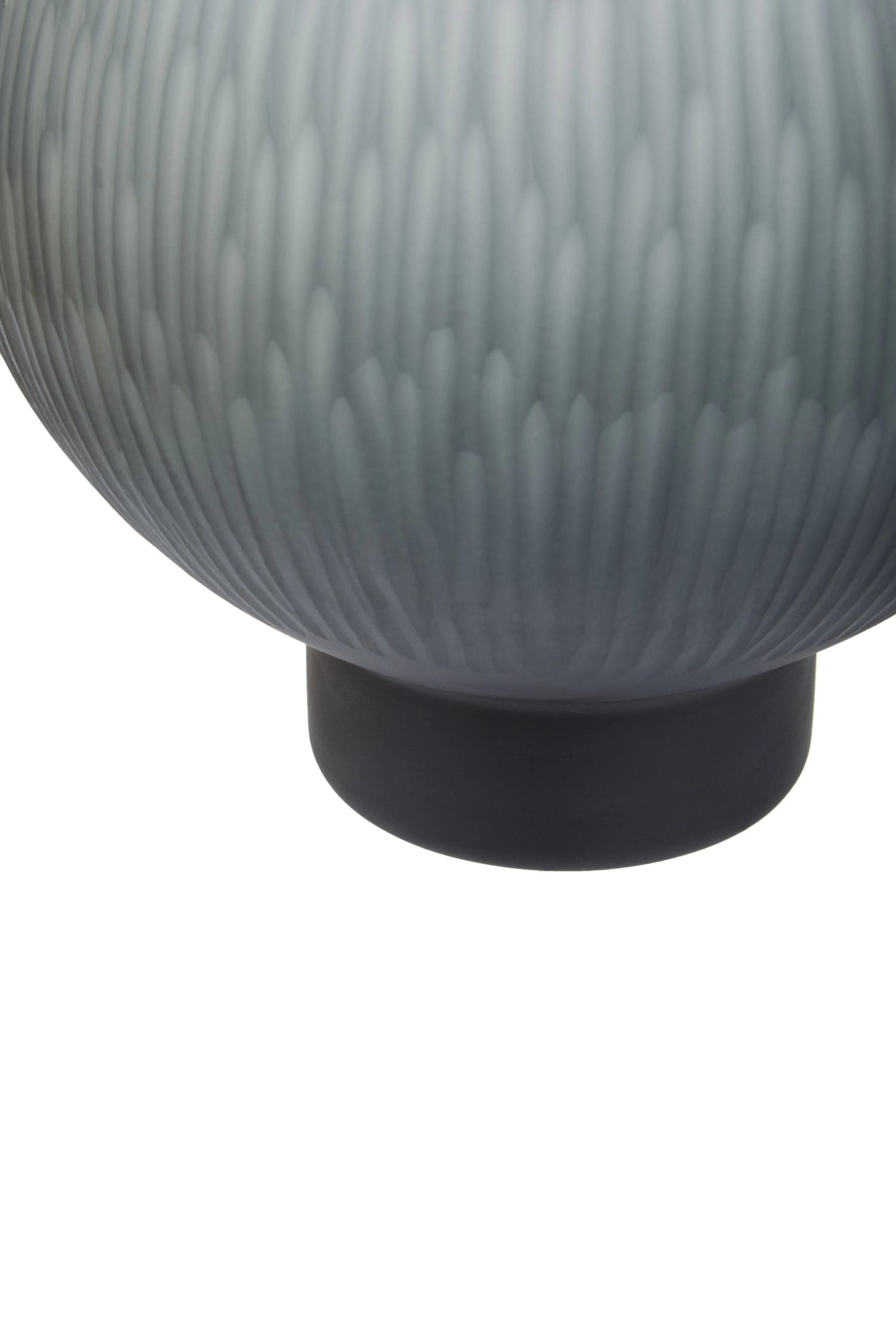 Facet Large Grey Ribbed Glass Vase