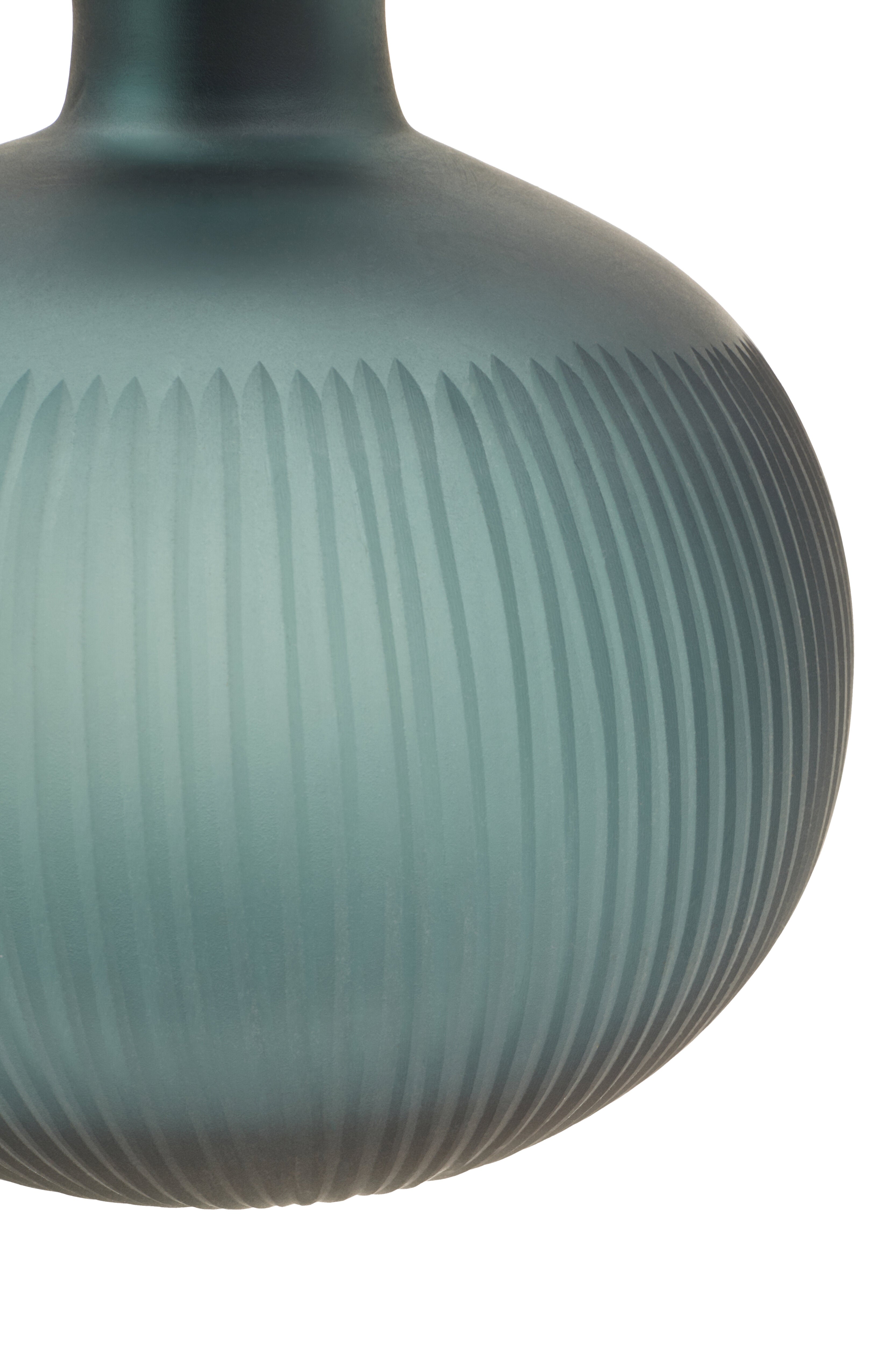 Camilla Frosted Blue Glass Bottle Vase | Small