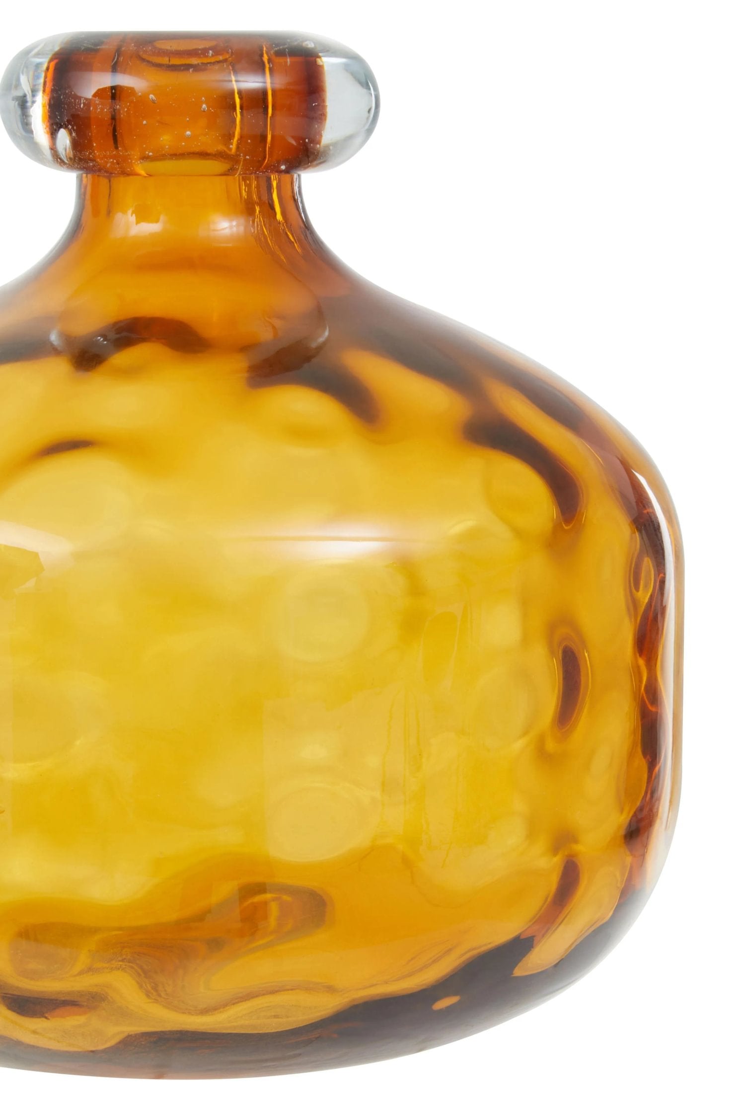 Amberley Amber Glass Bottle Vase