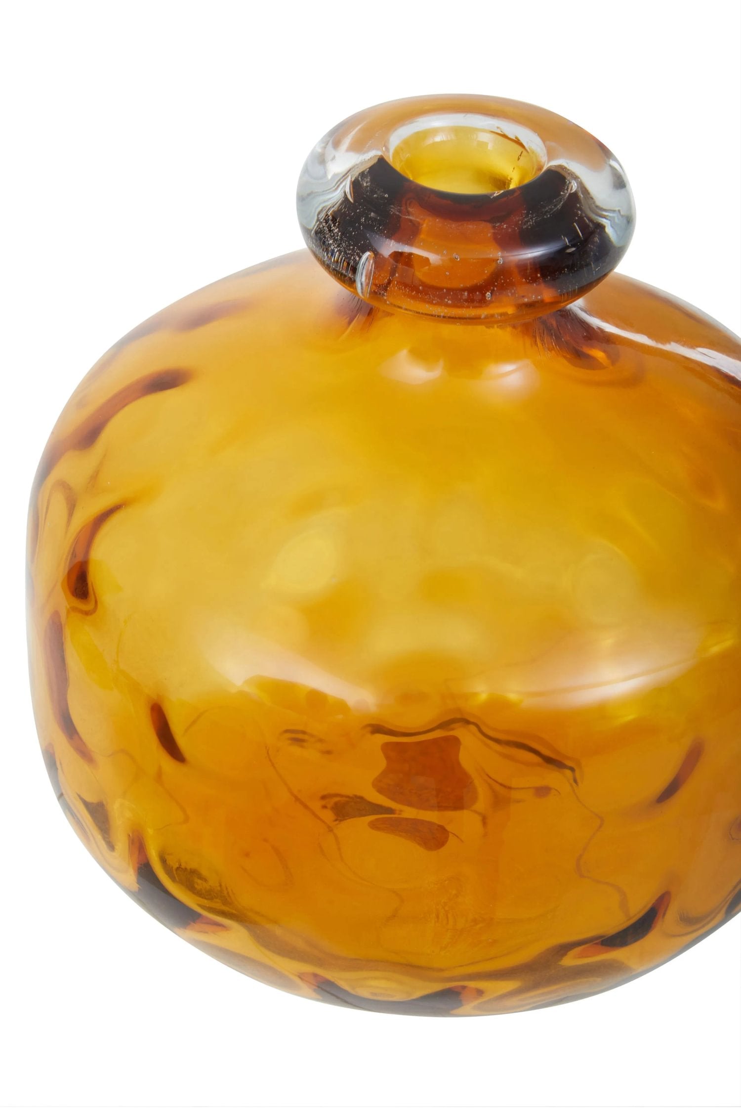 Amberley Amber Glass Bottle Vase