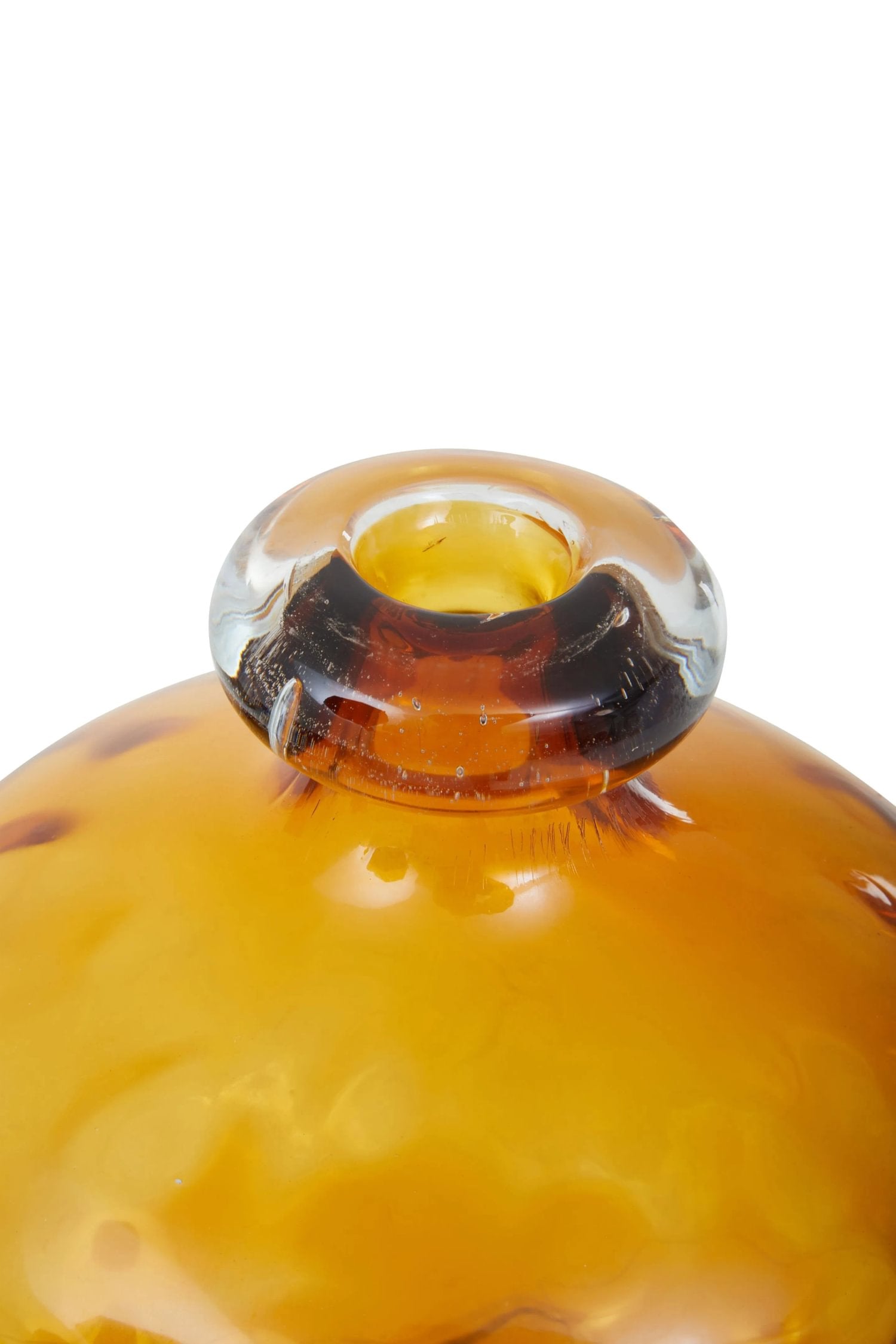 Amberley Amber Glass Bottle Vase