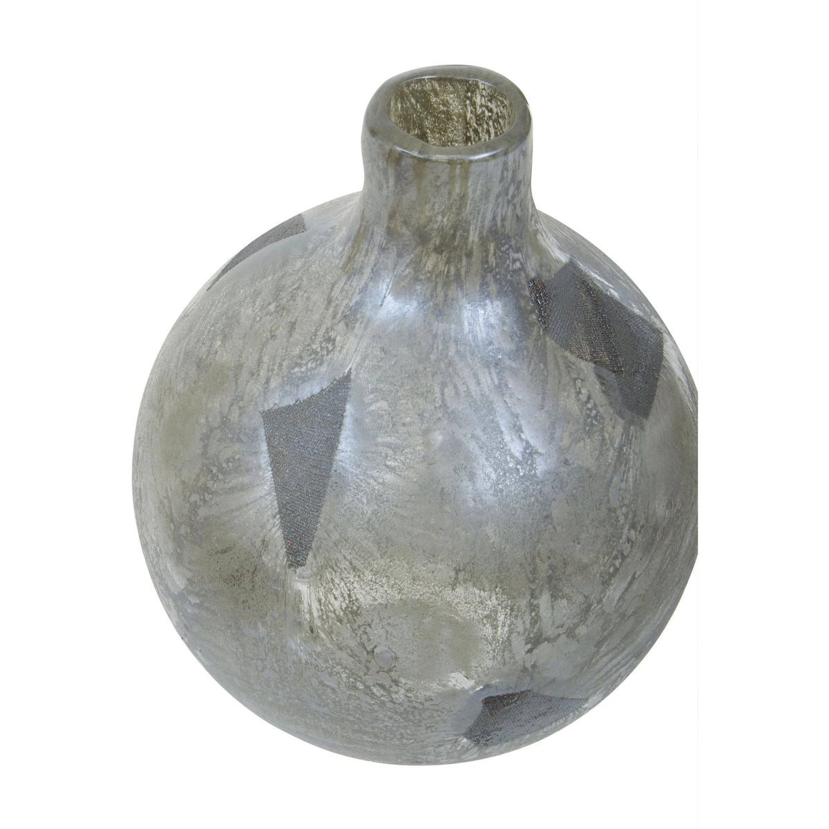 Alchemy Small Metallic Effect Glass Bottle Vase