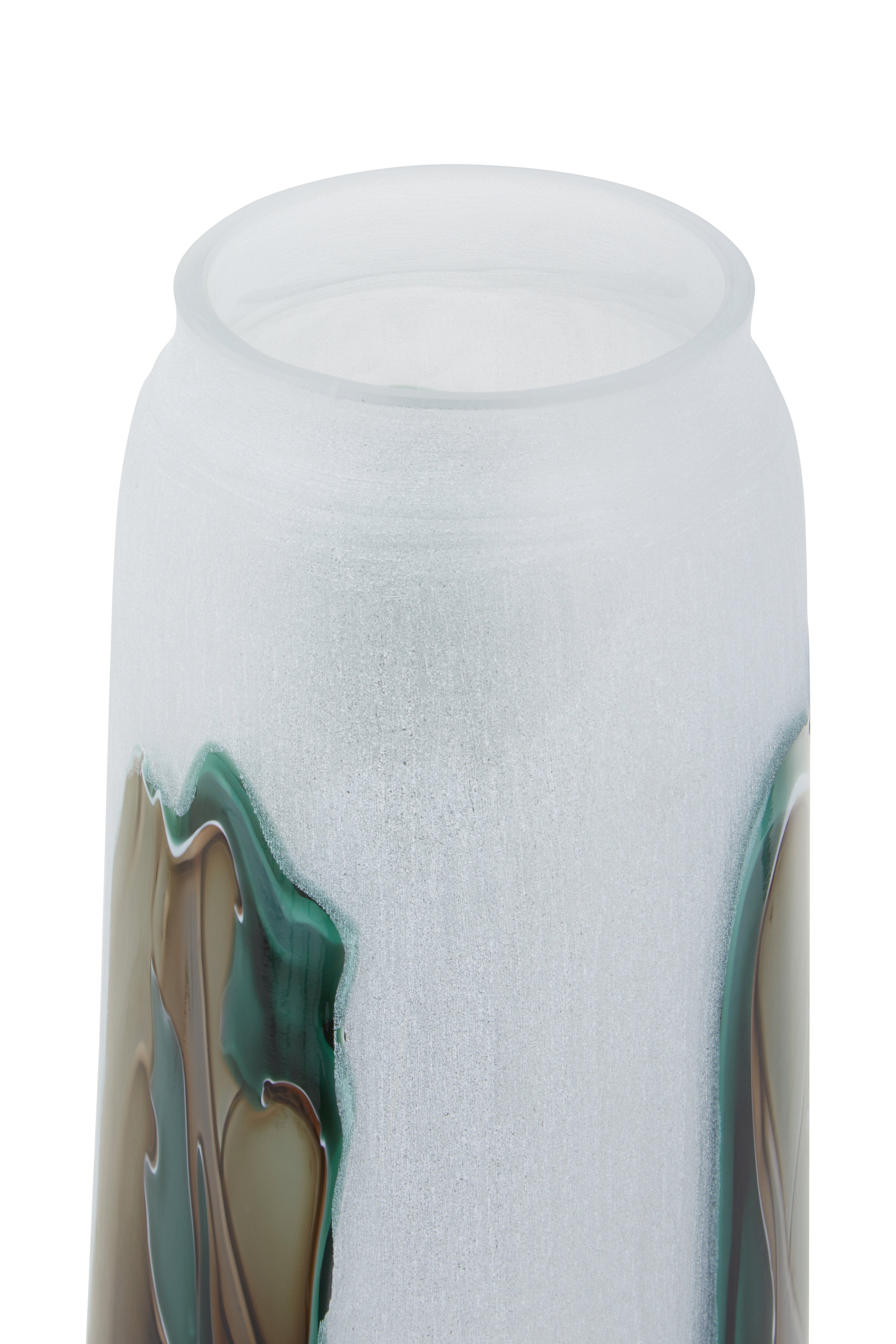 Oreana Frosted Abstract Glass Vase Tall