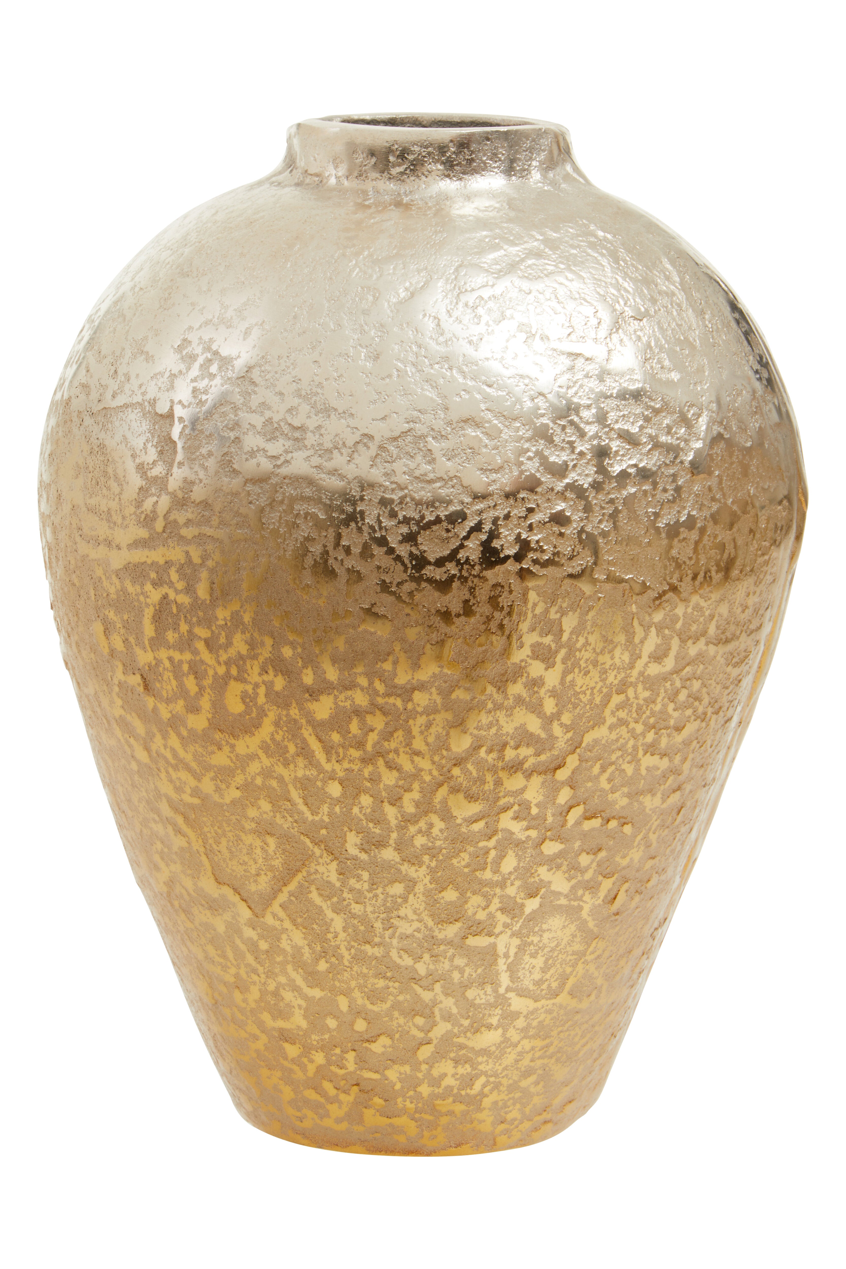 Acero Ombre Silver & Gold Finish Vase | Small
