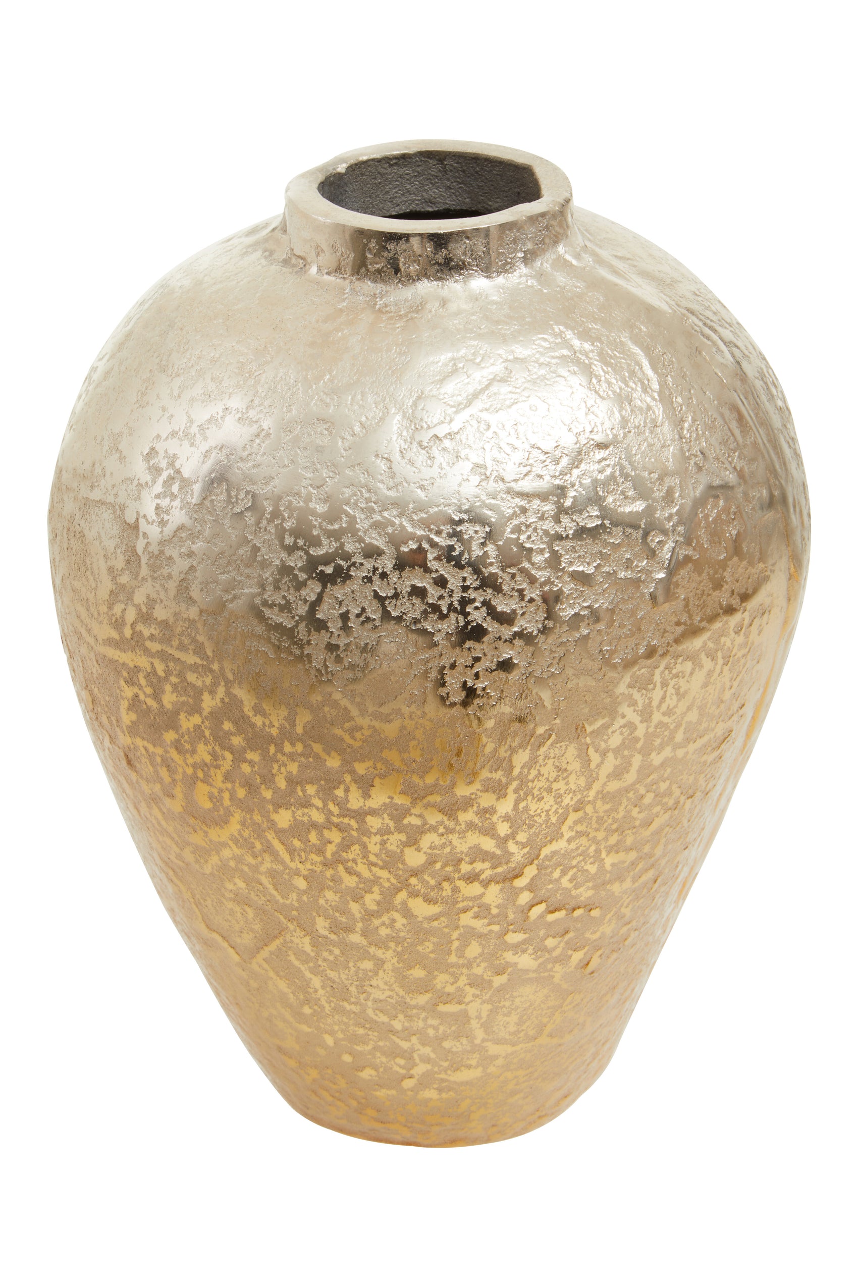 Acero Ombre Silver & Gold Finish Vase | Small