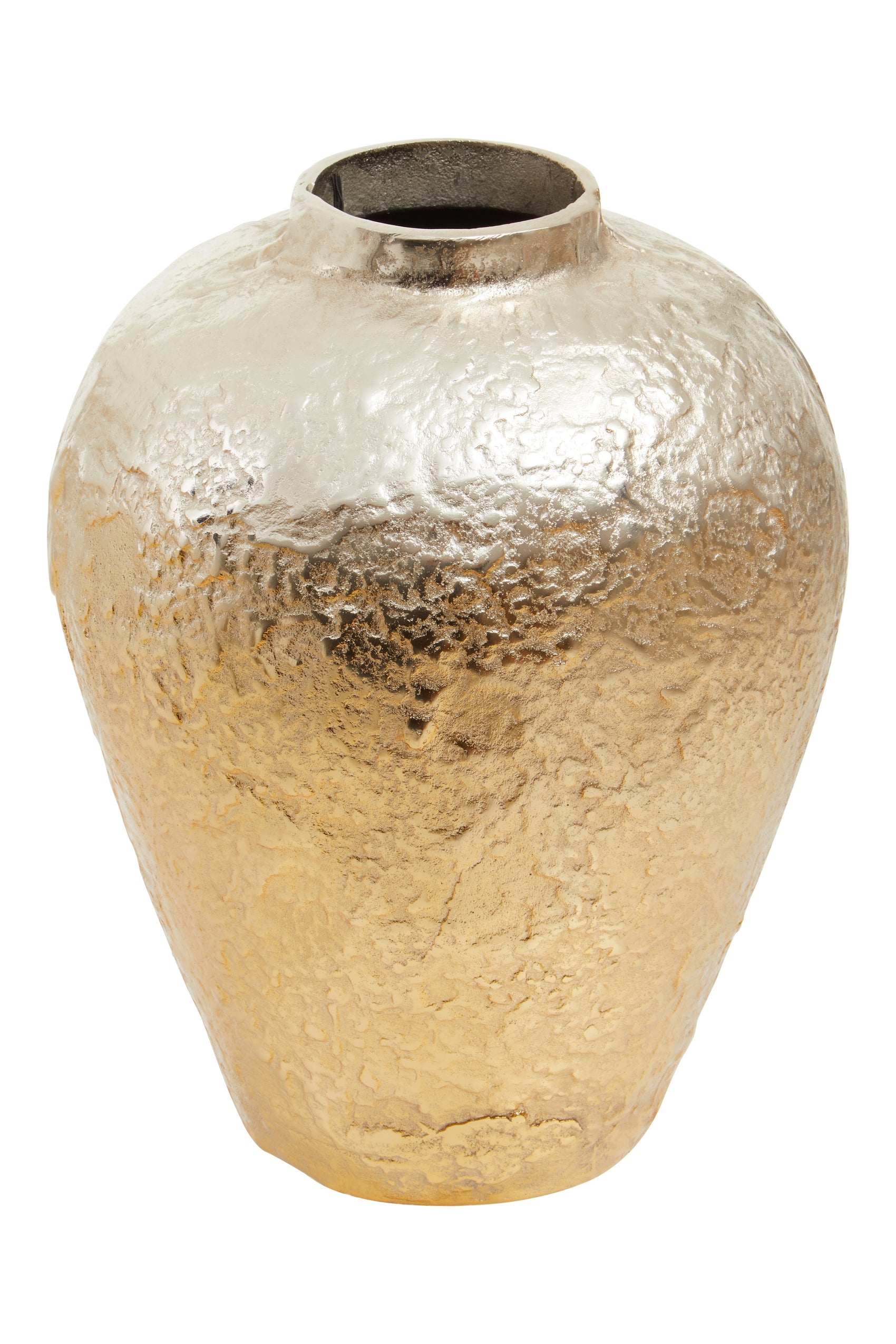 Acero Ombre Silver & Gold Finish Vase | Large