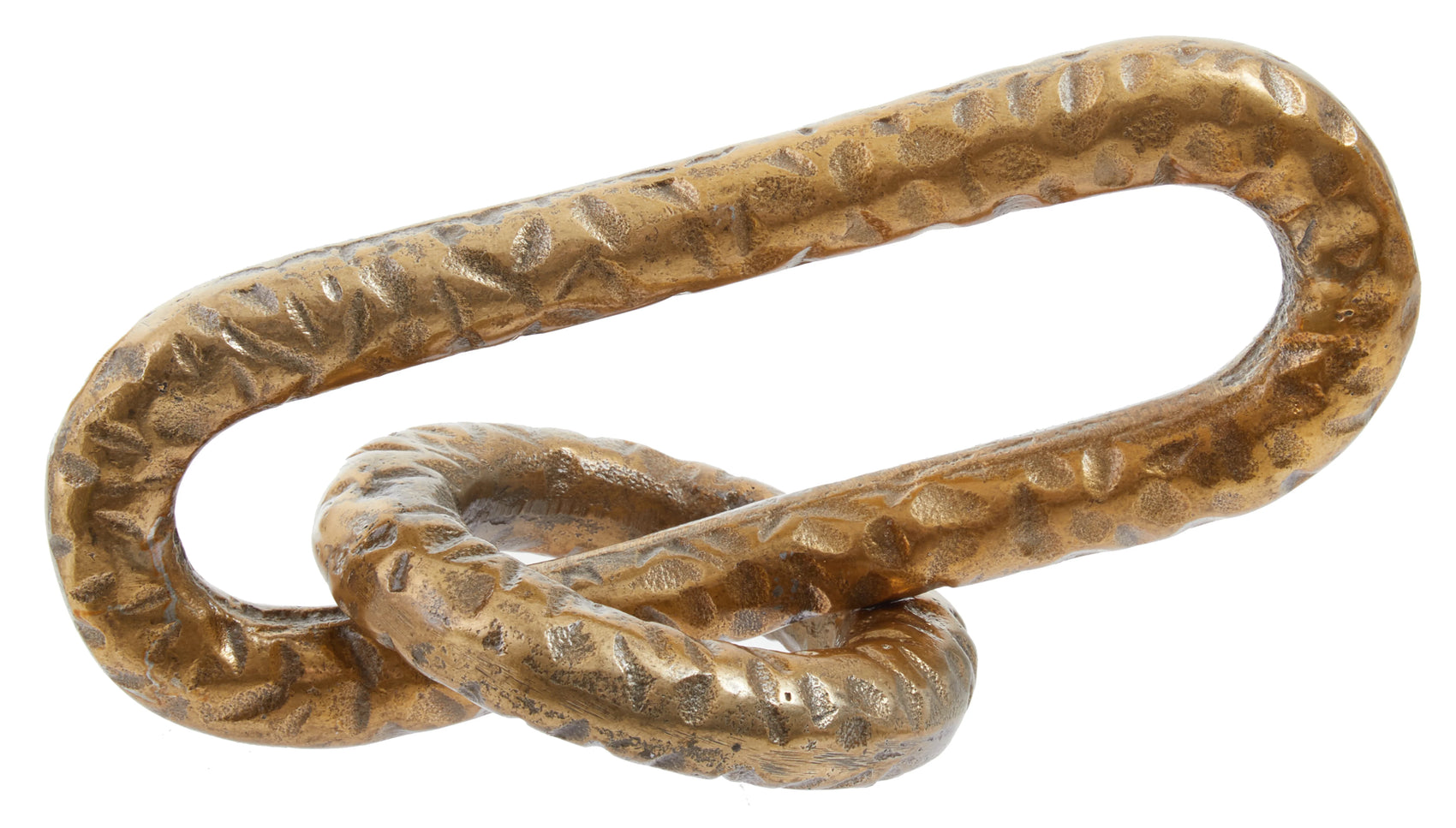 Addison Art Deco Hammered Gold Chain Sculpture