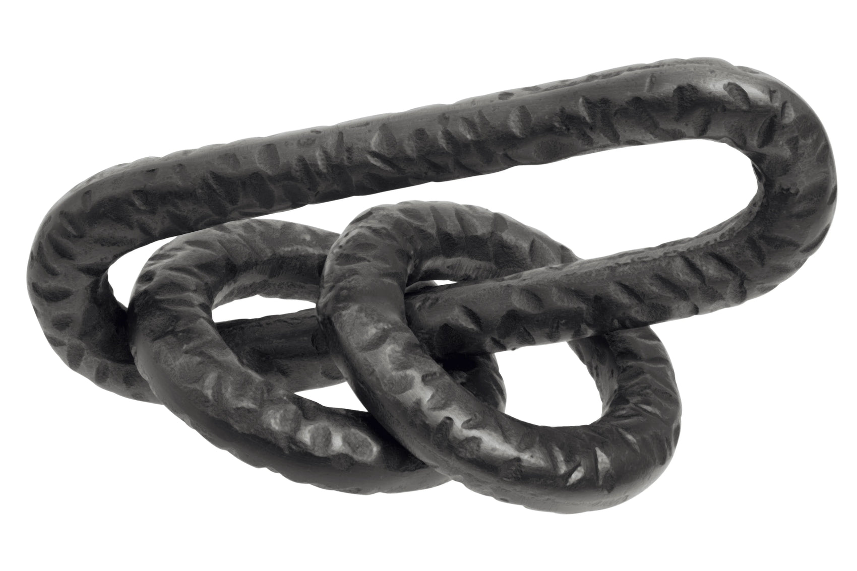 Addison Art Deco Hammered Black Chain Sculpture