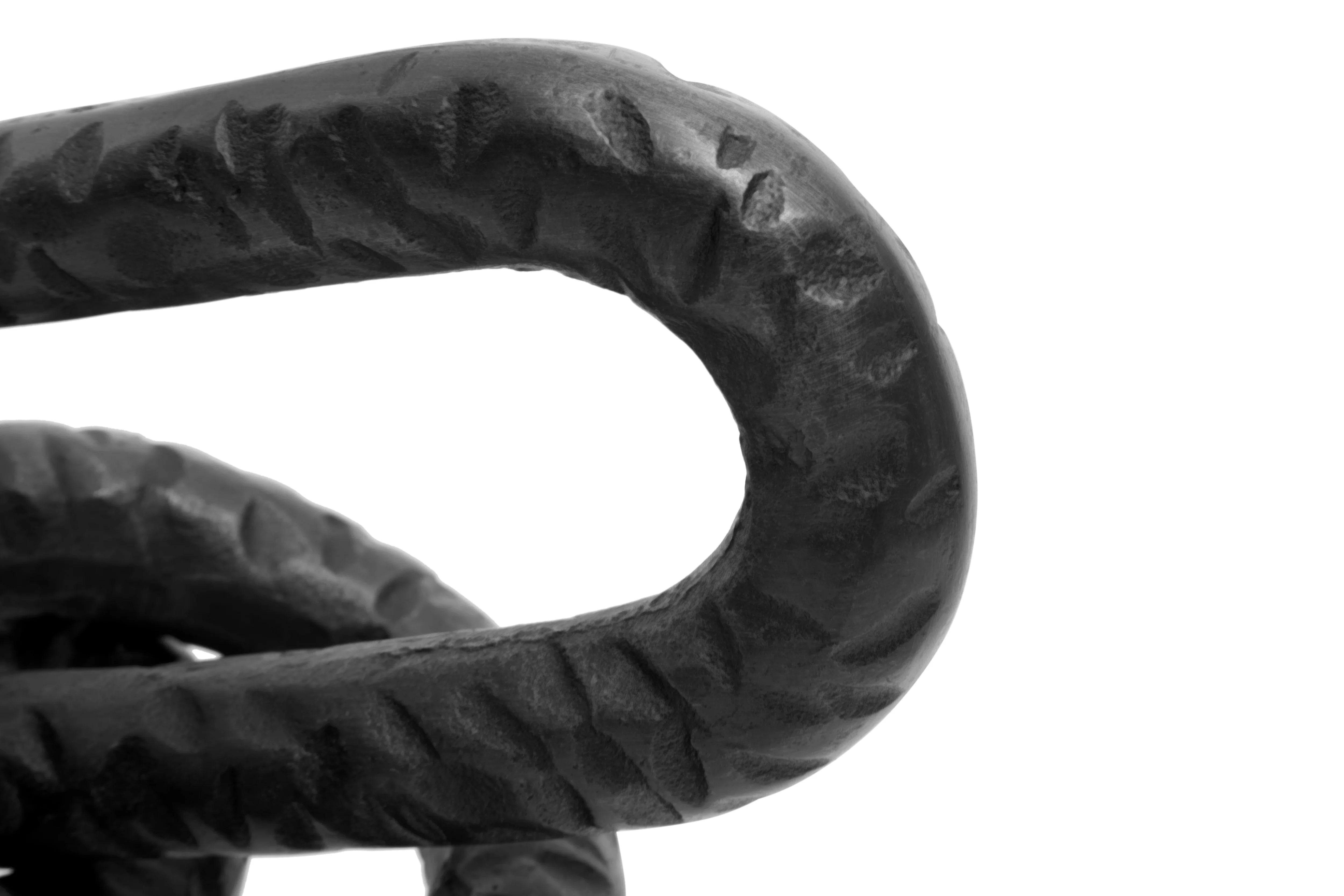 Addison Art Deco Hammered Black Chain Sculpture