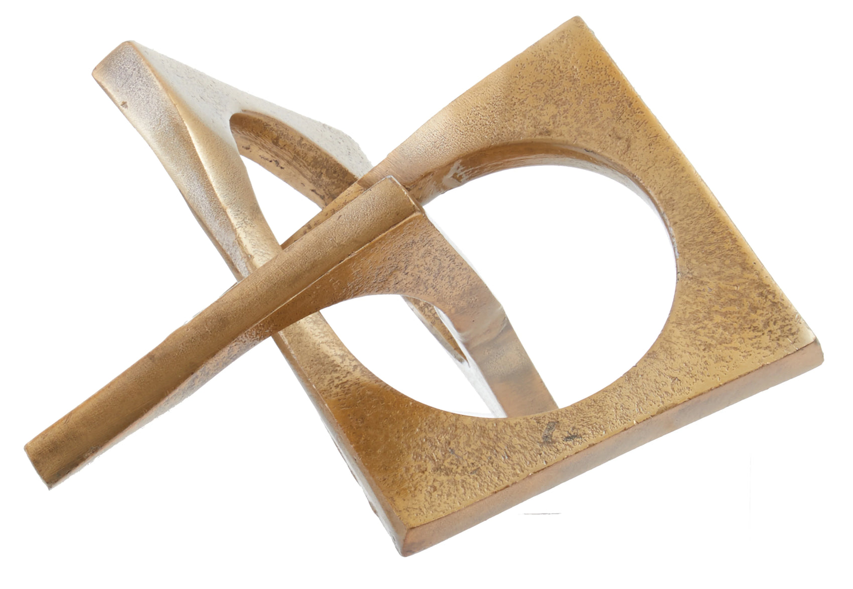 Addison Art Deco Gold Metal Interlocking Sculpture
