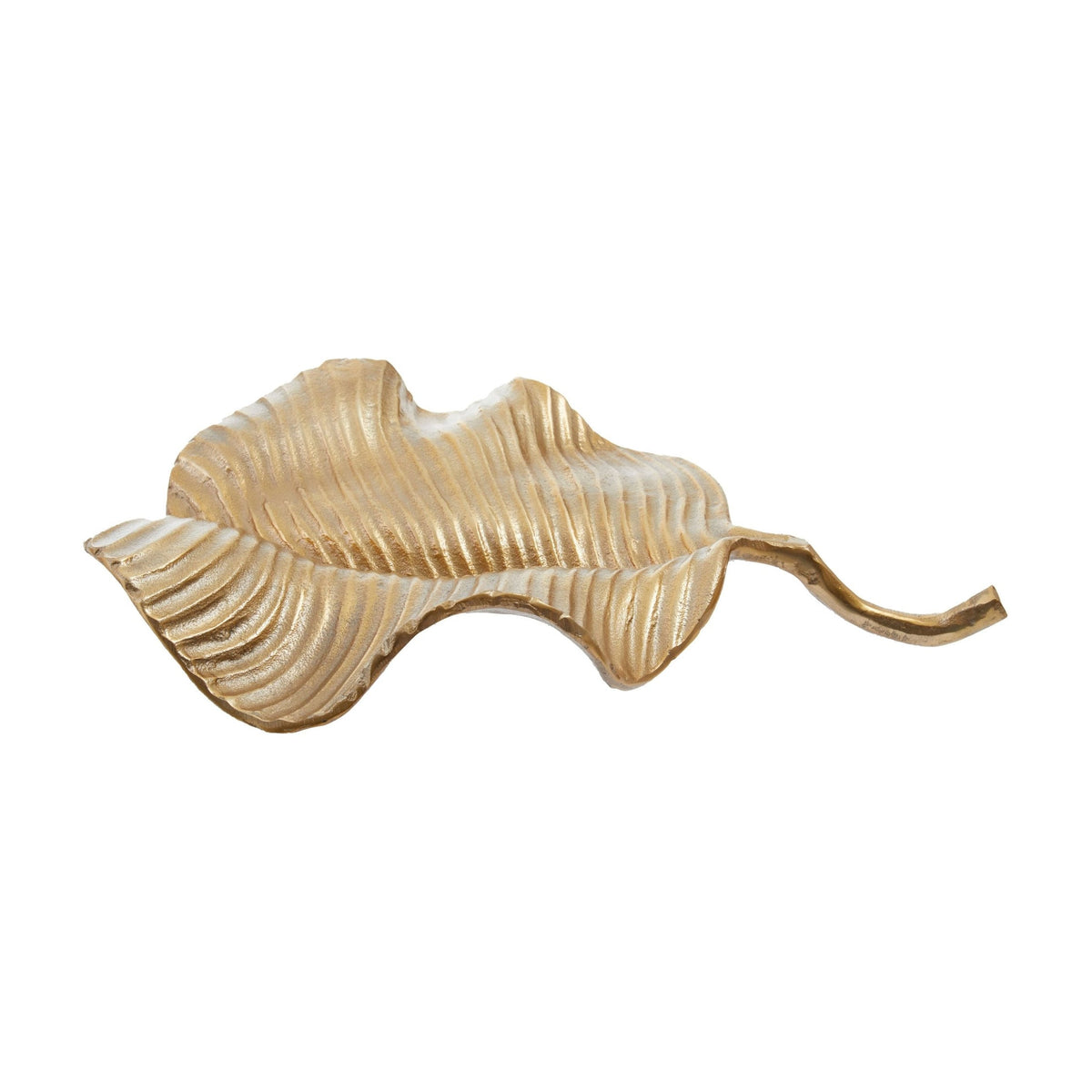 Atelier Gold Finish Aluminium Leaf Dish