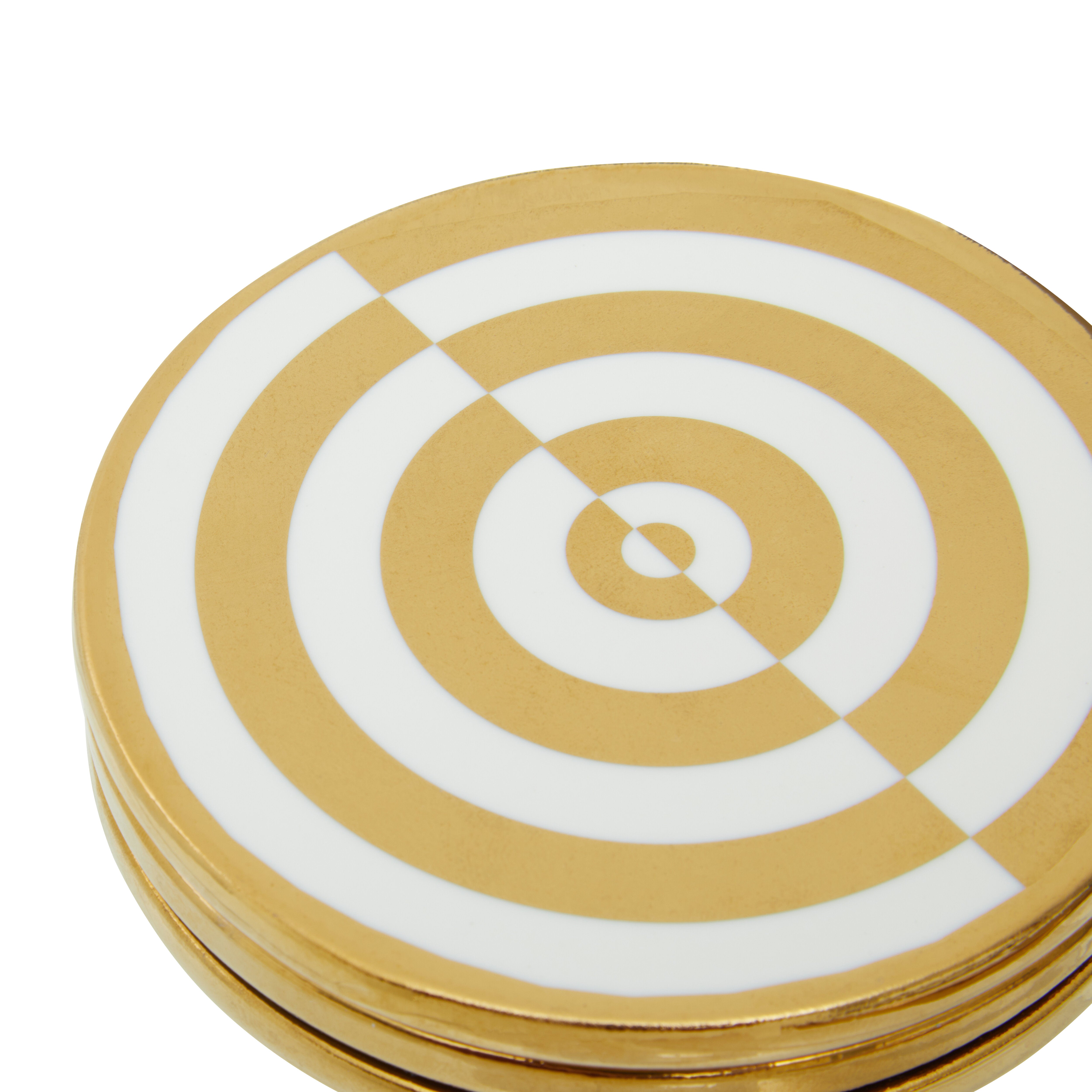 Torello Gold & White Set Of Four Coasters