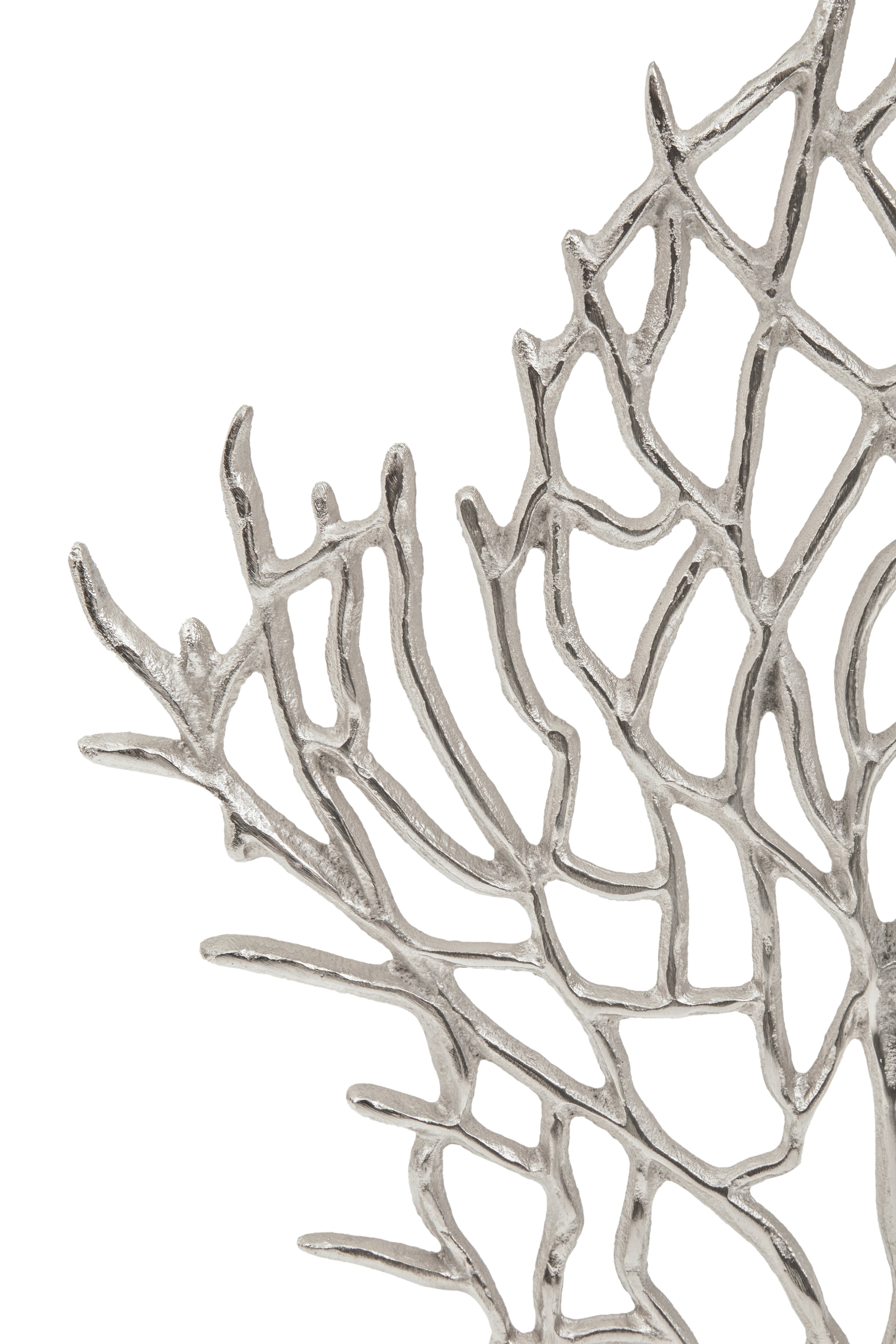 Addison Silver Nickel Finish Coral Sculpture | Small