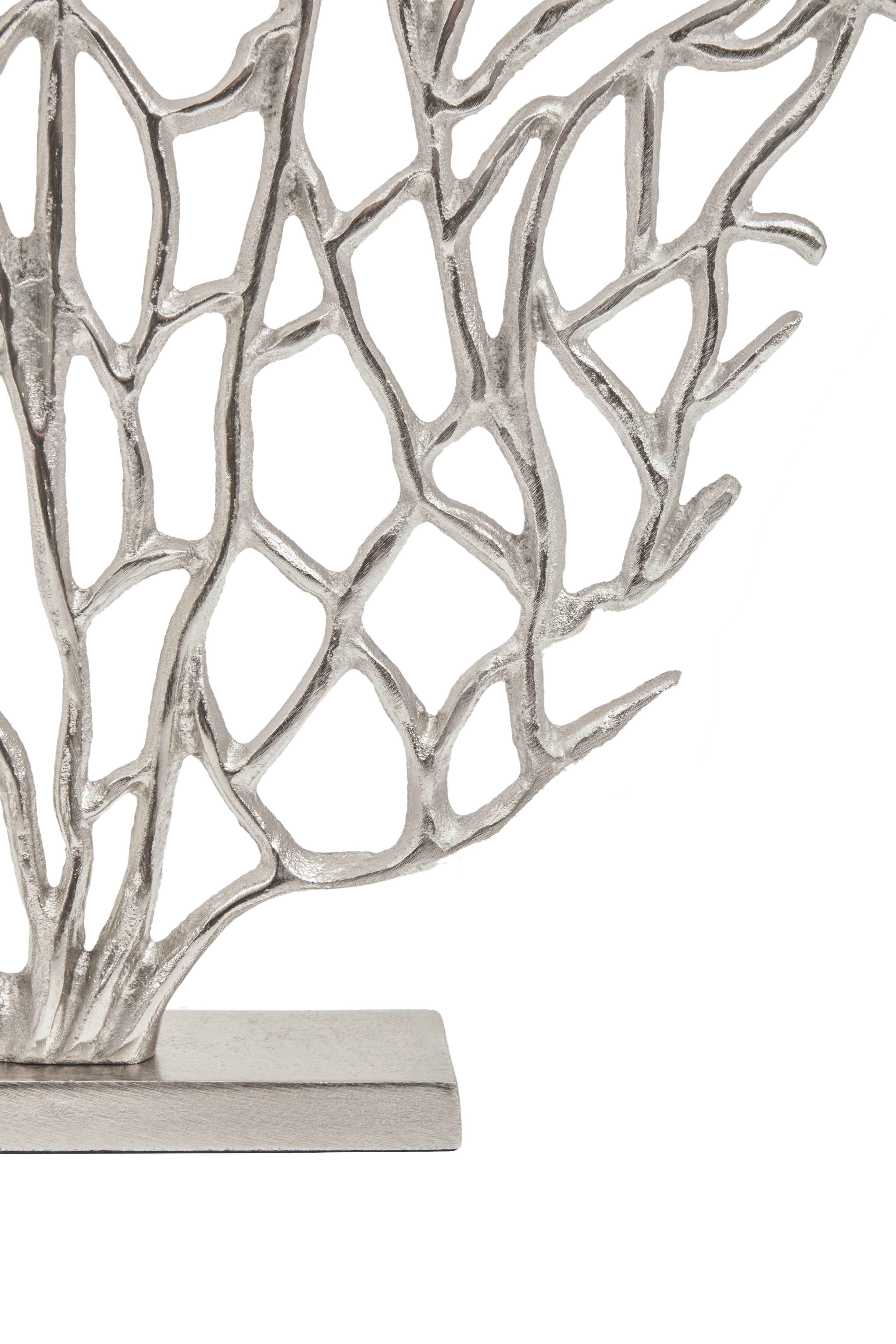 Addison Silver Nickel Finish Coral Sculpture | Small