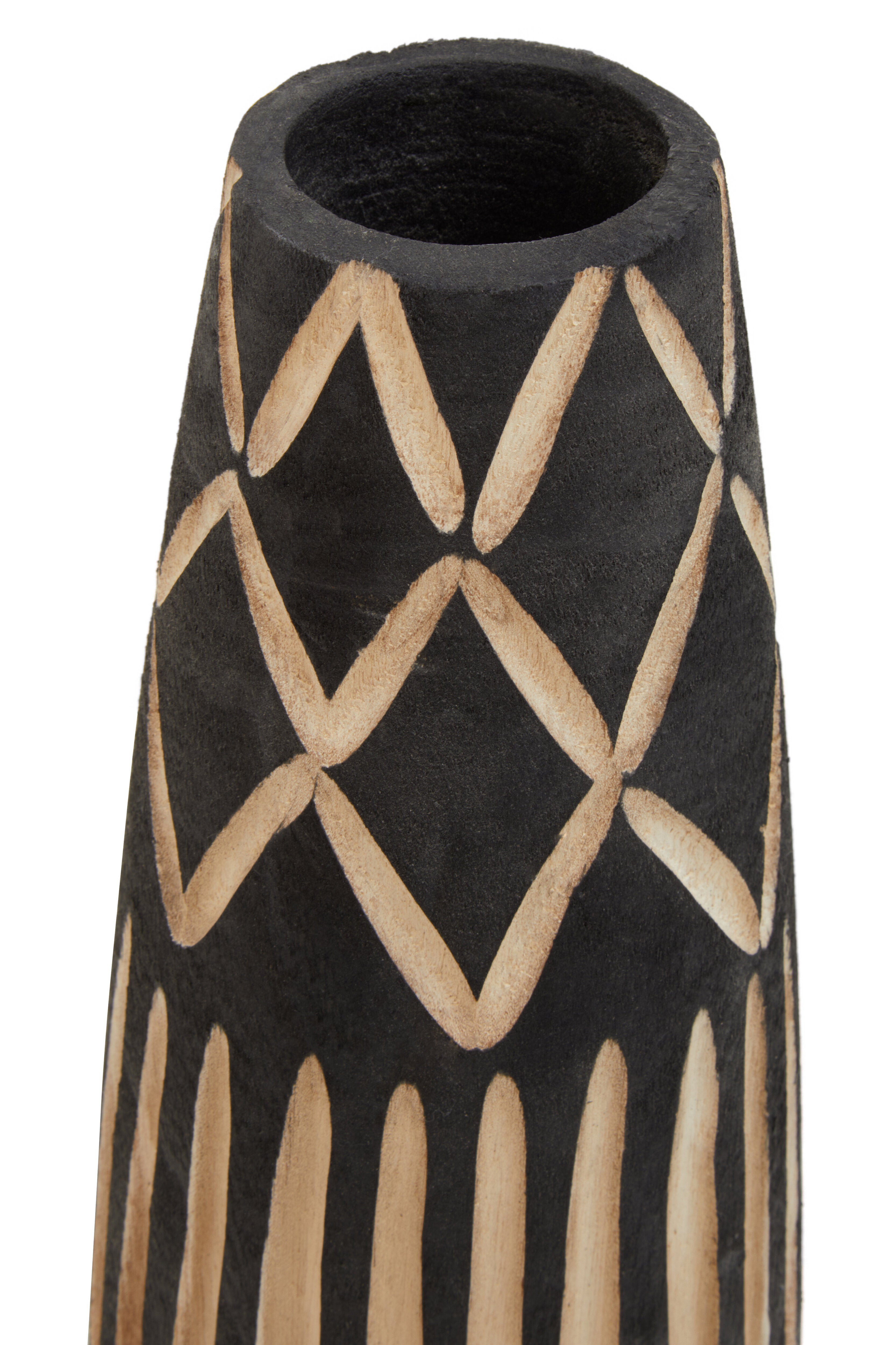 Harmony Small Engraved Wooden Vase