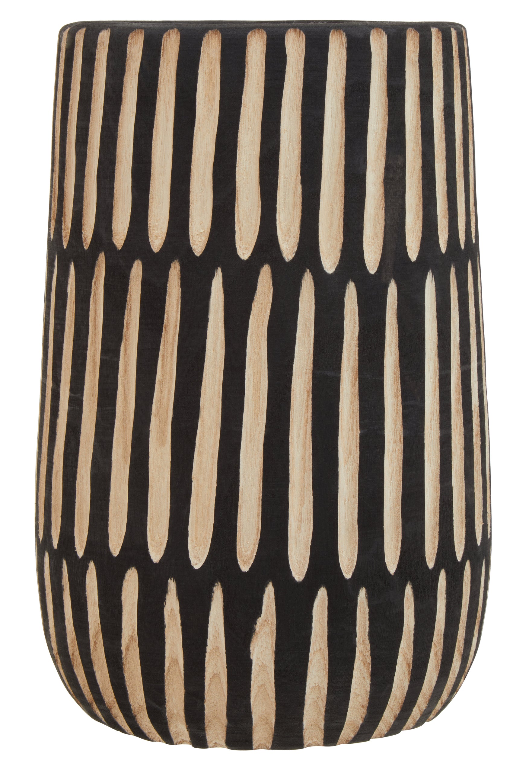 Harmony Natural & Black Wood Vase Large