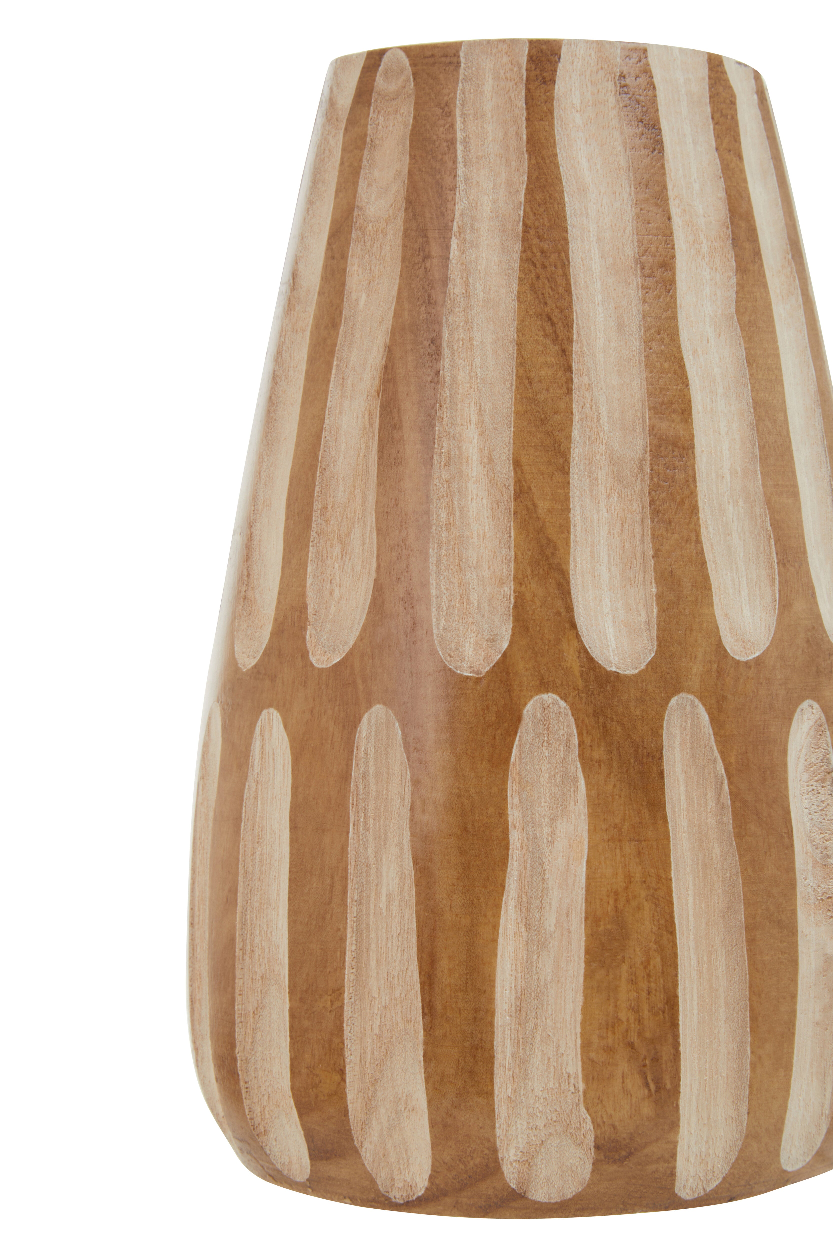 Harmony Small Brown & Natural Wooden Vase