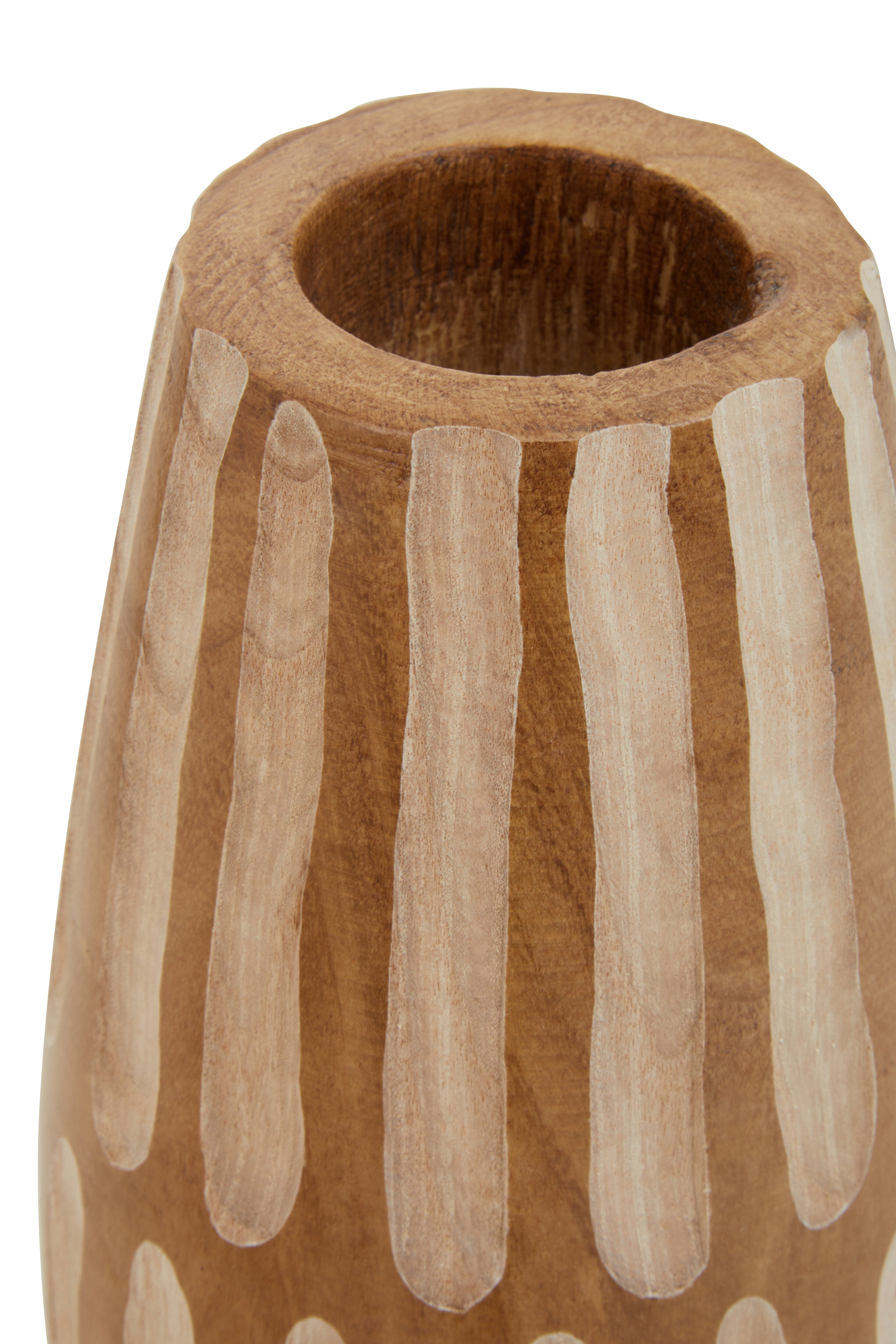 Harmony Small Brown & Natural Wooden Vase