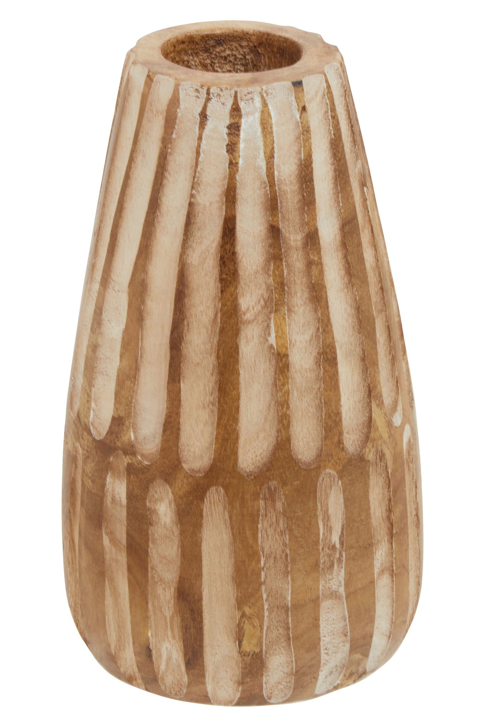 Harmony Large Wooden Engraved Vase