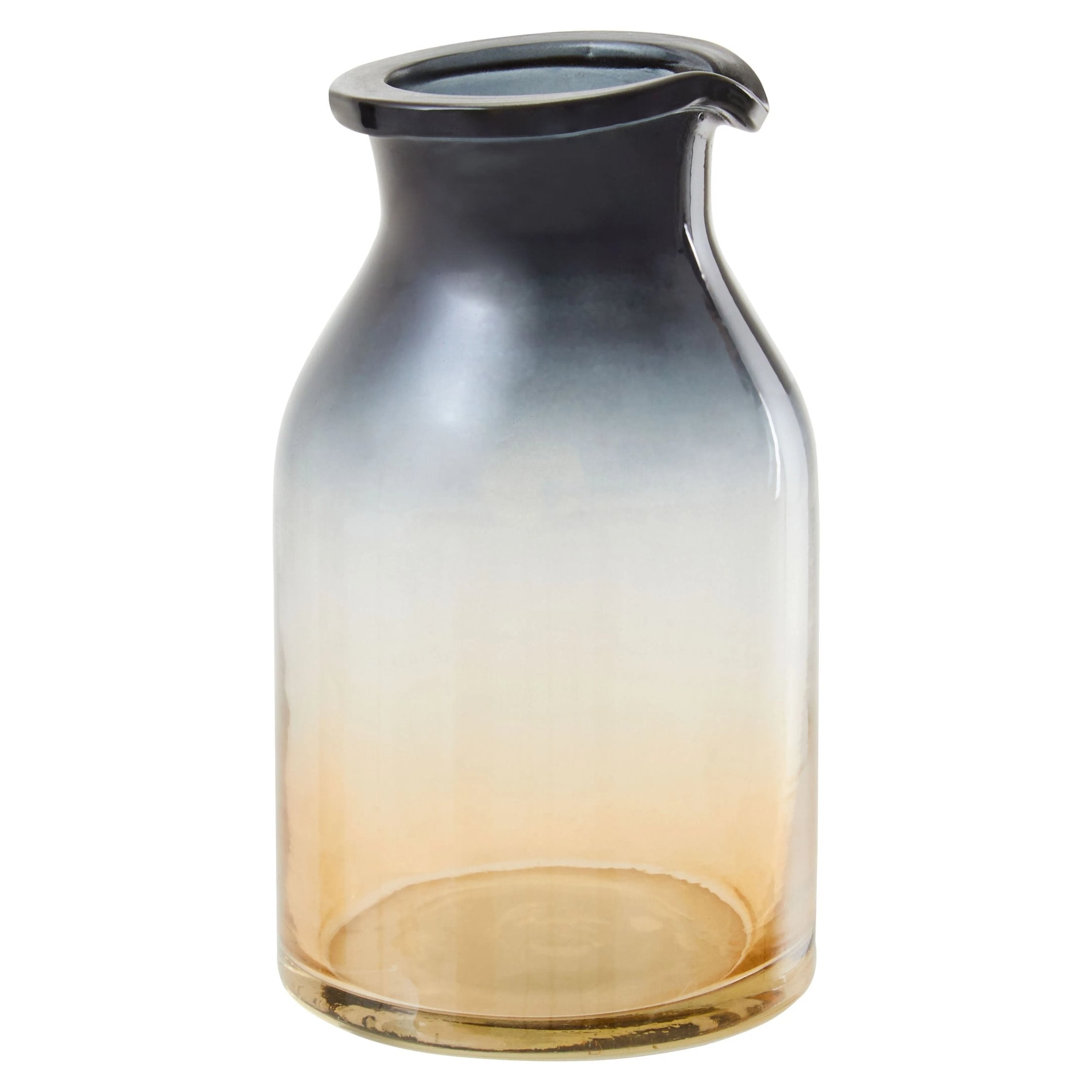 Nocturne Small Black & Gold Glass Vase