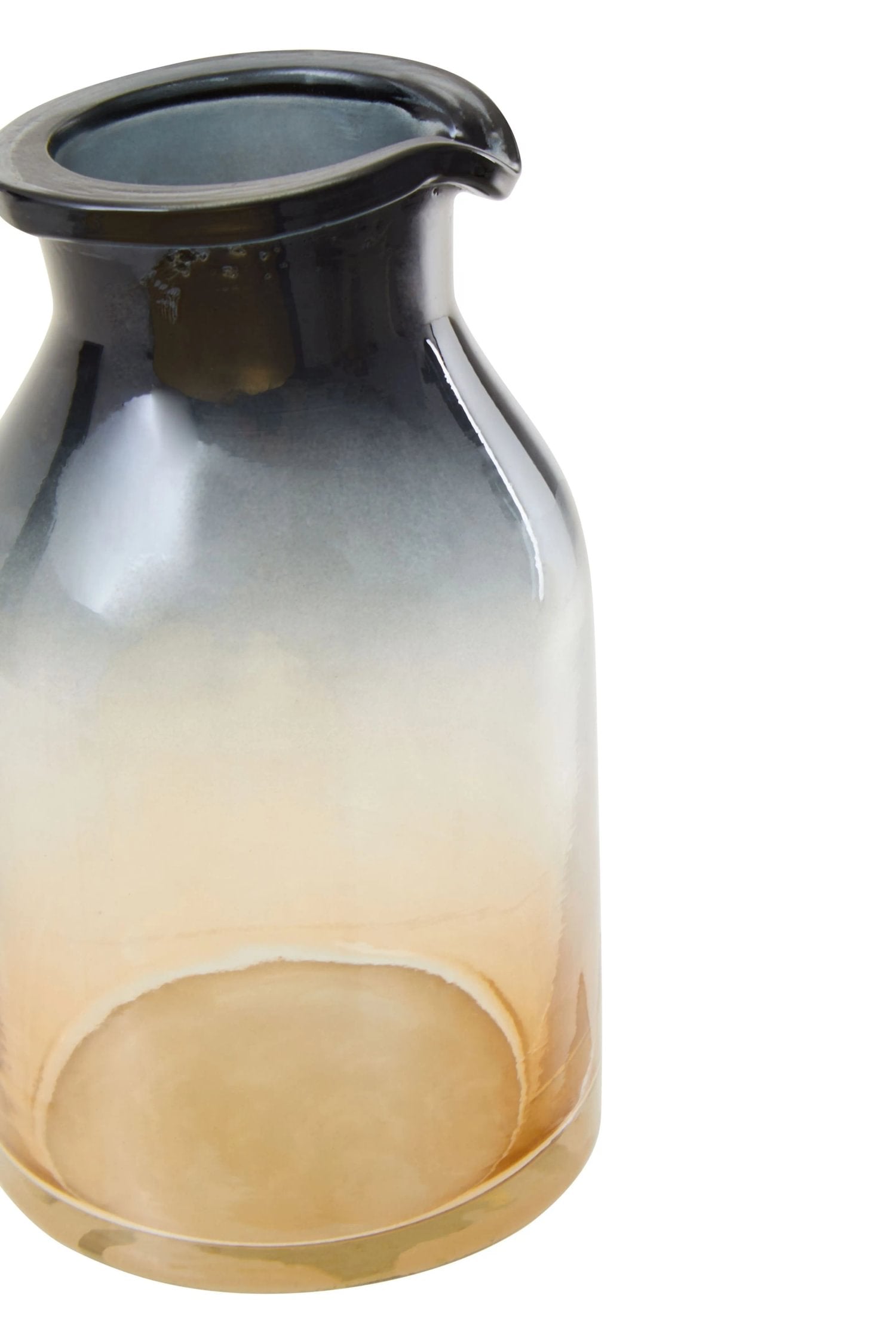 Nocturne Small Black & Gold Glass Vase