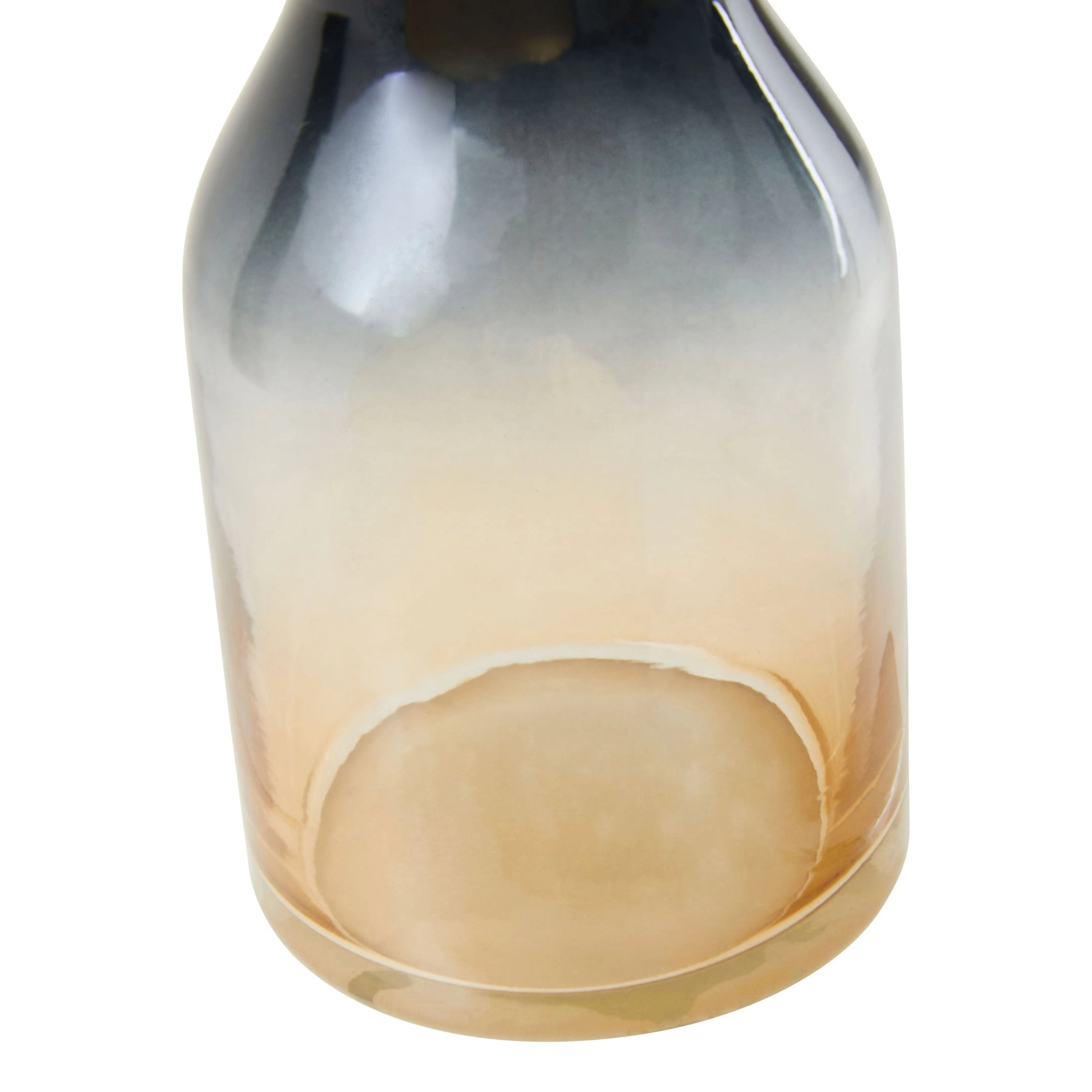 Nocturne Small Black & Gold Glass Vase