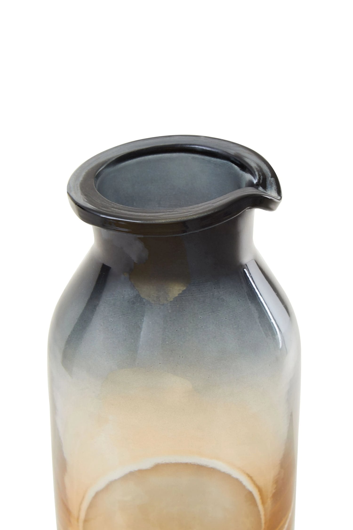 Nocturne Small Black & Gold Glass Vase