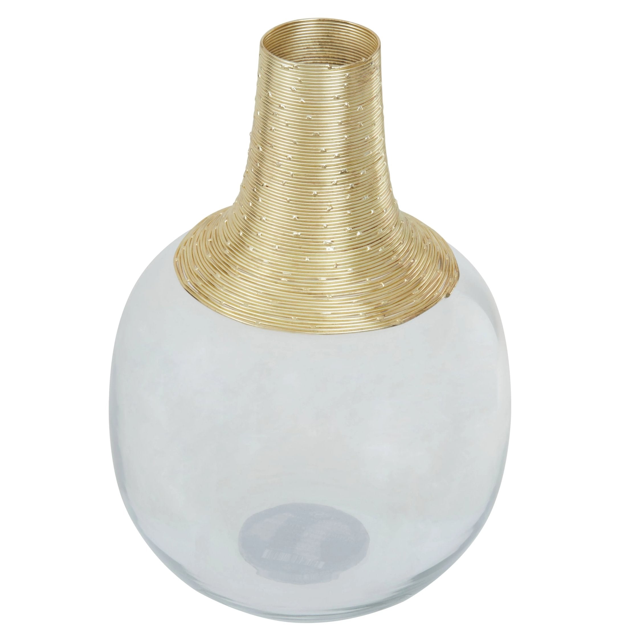 Nocturne Large Glass & Gold Vase