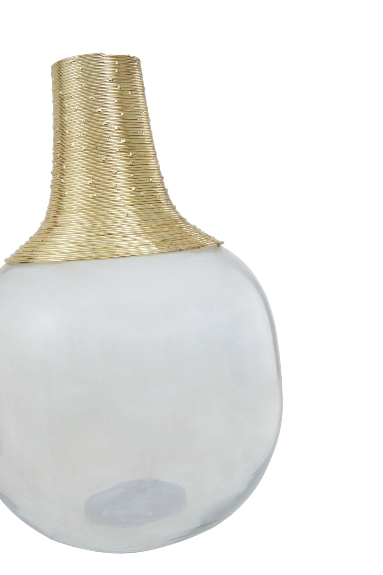 Nocturne Large Glass & Gold Vase