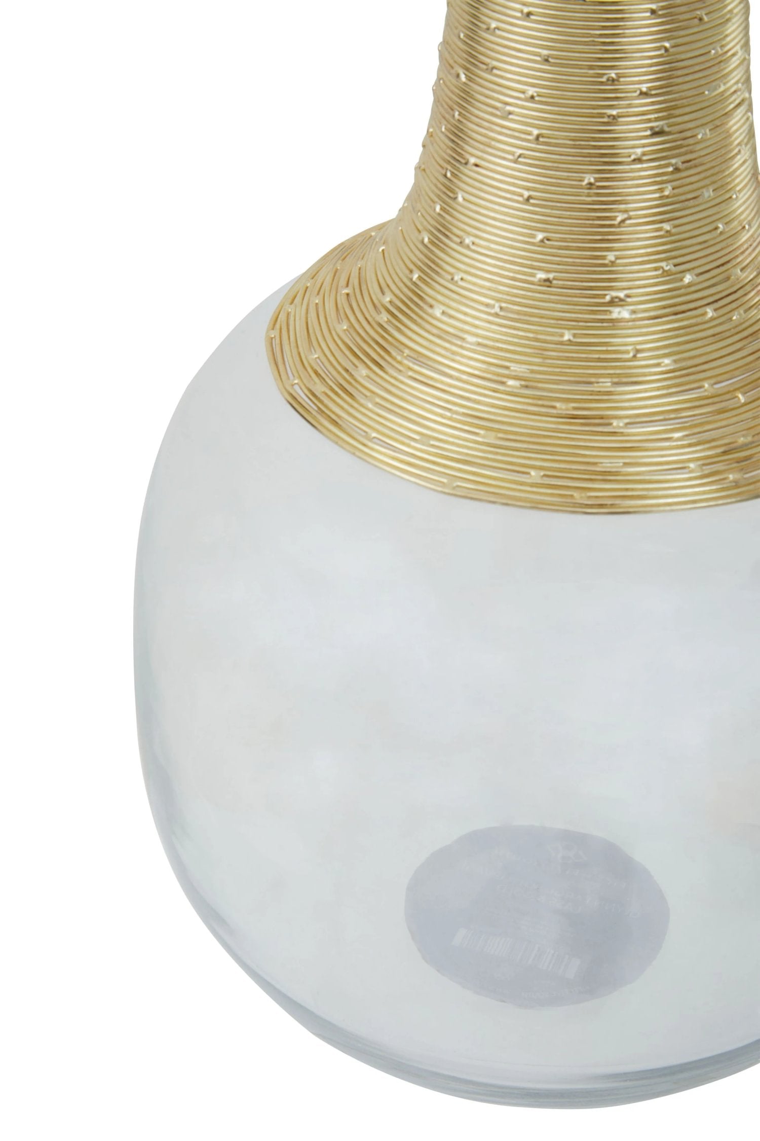 Nocturne Large Glass & Gold Vase