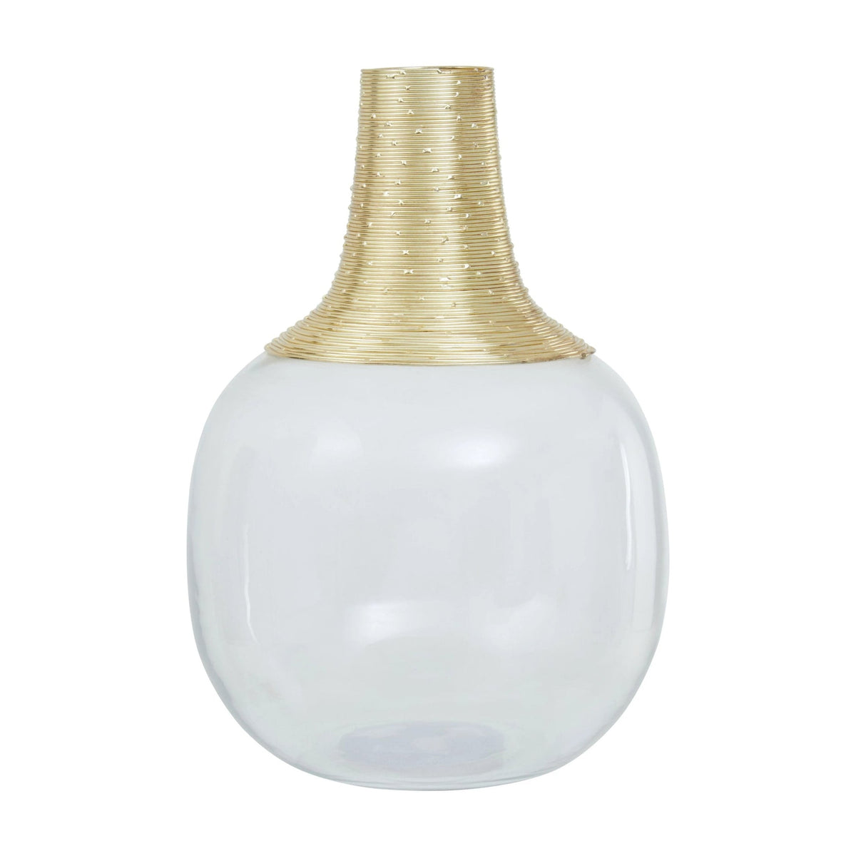 Nocturne Large Glass & Gold Vase