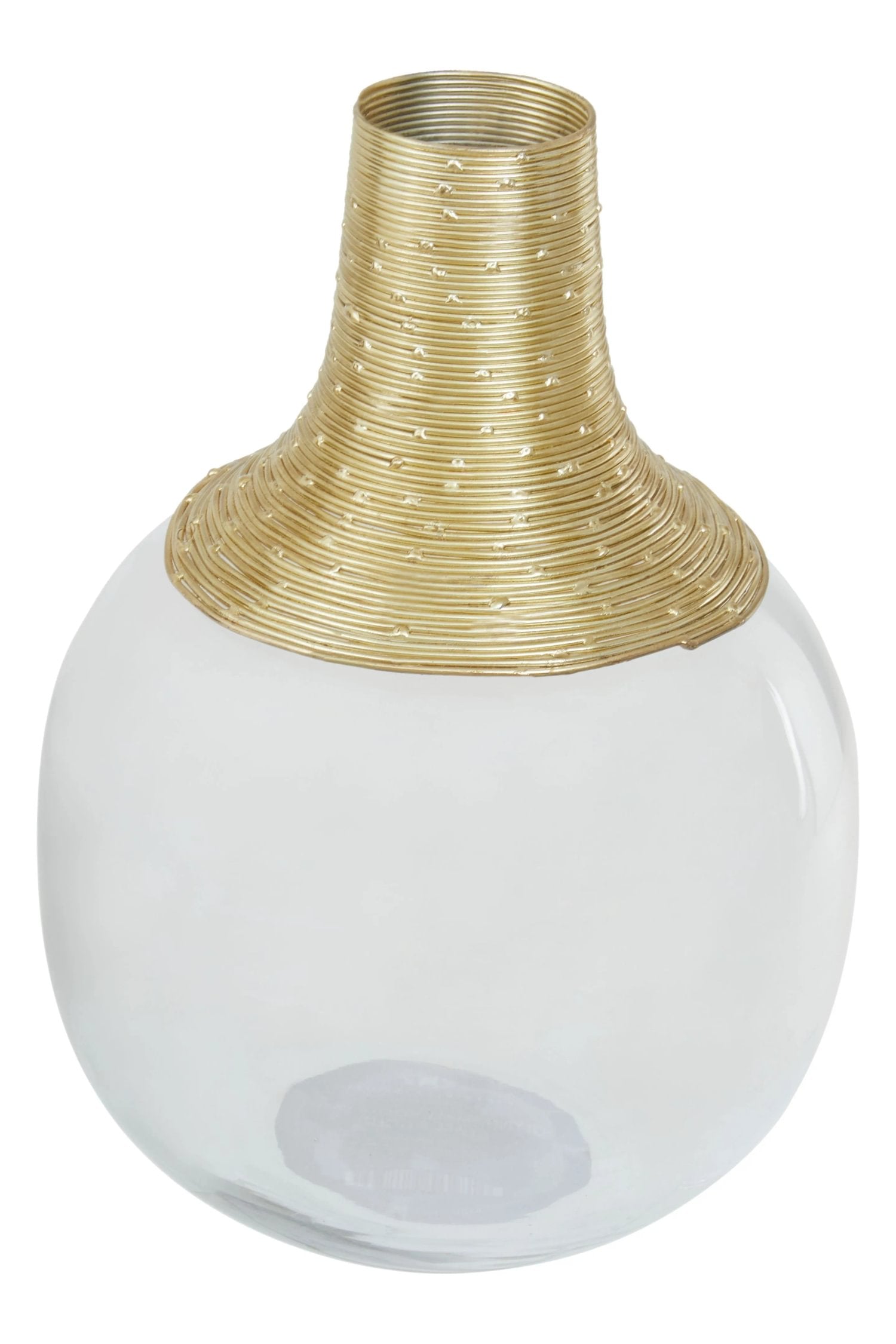 Nocturne Small Glass & Gold Vase