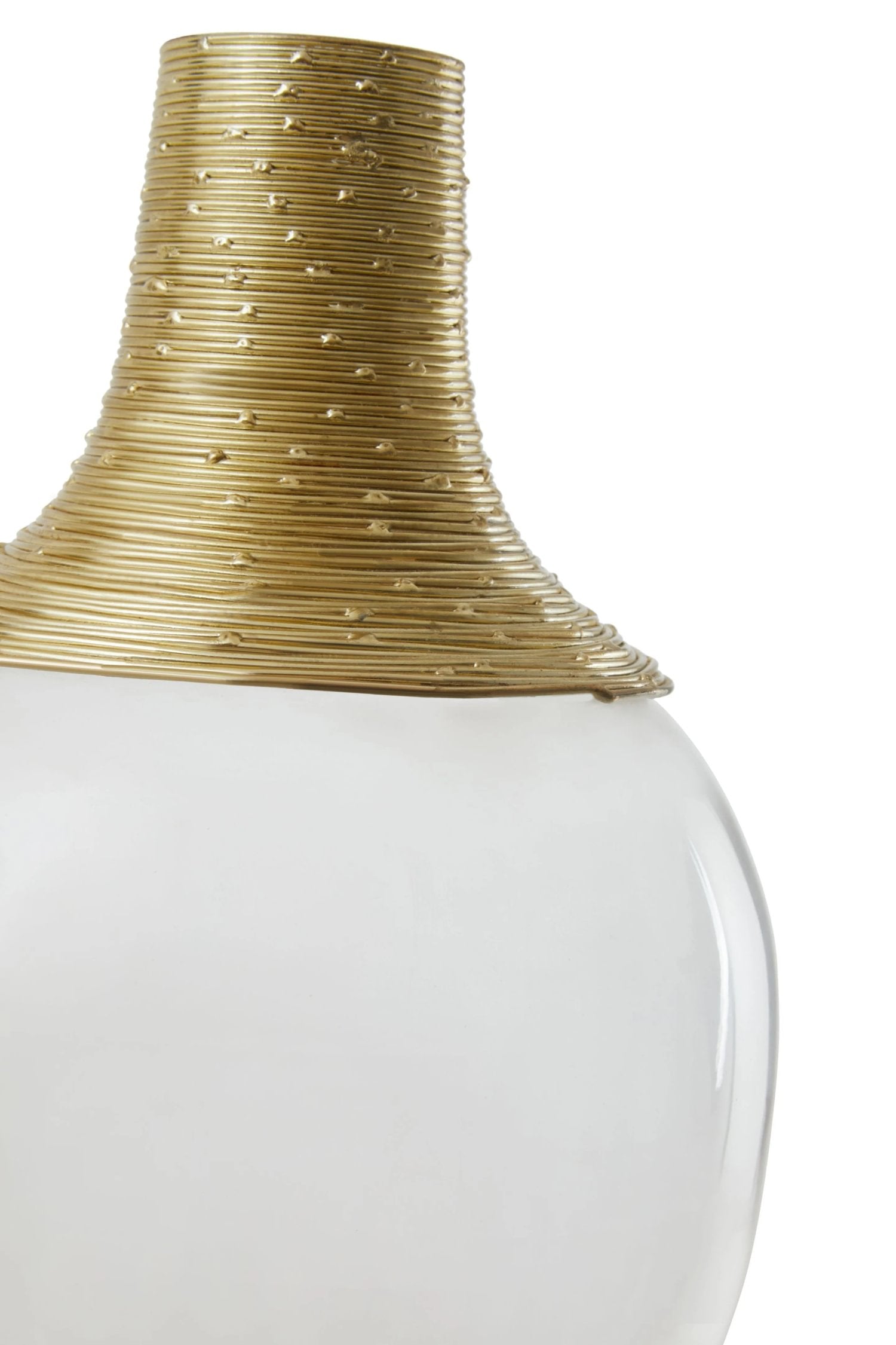Nocturne Small Glass & Gold Vase