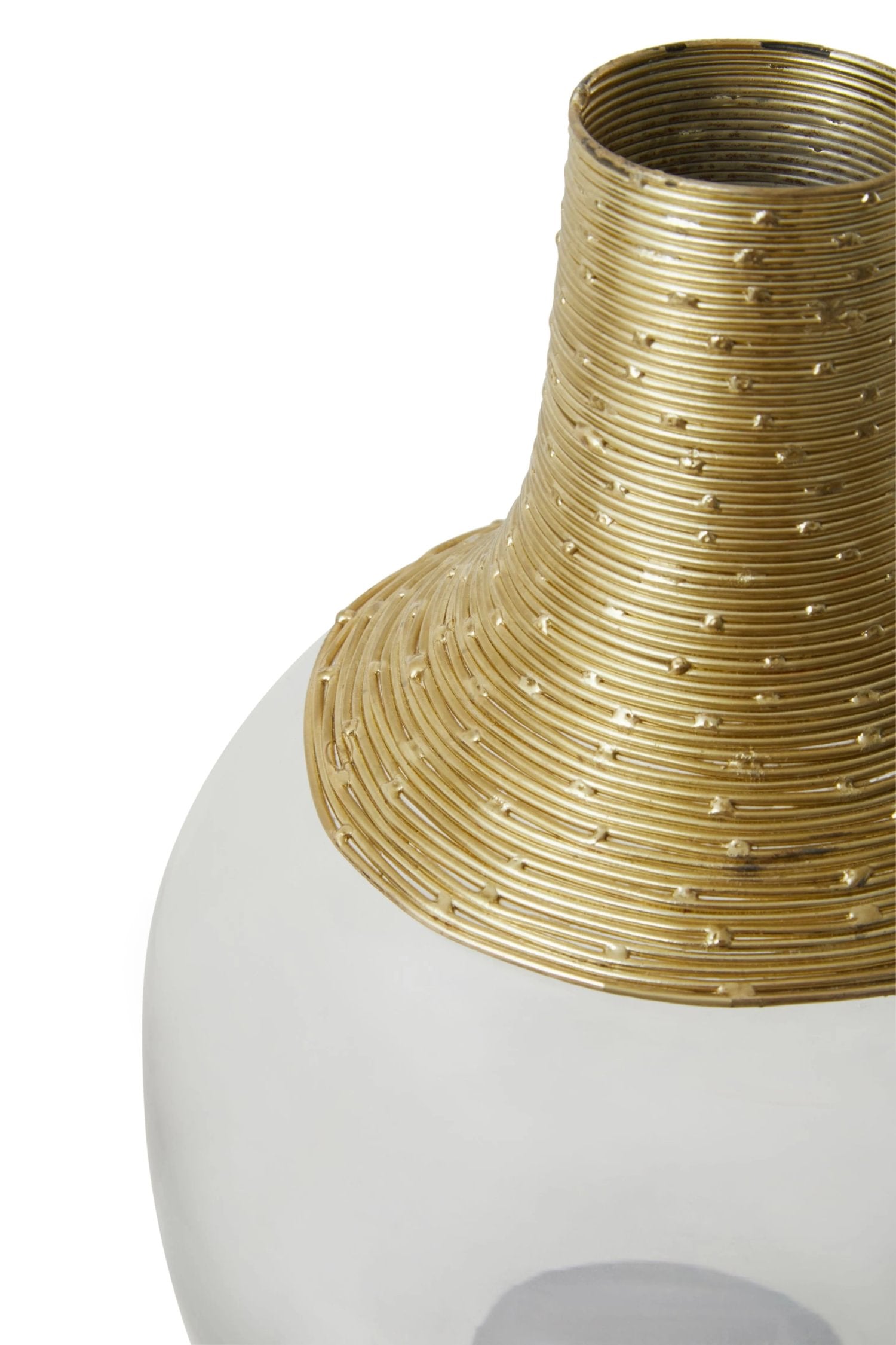 Nocturne Small Glass & Gold Vase