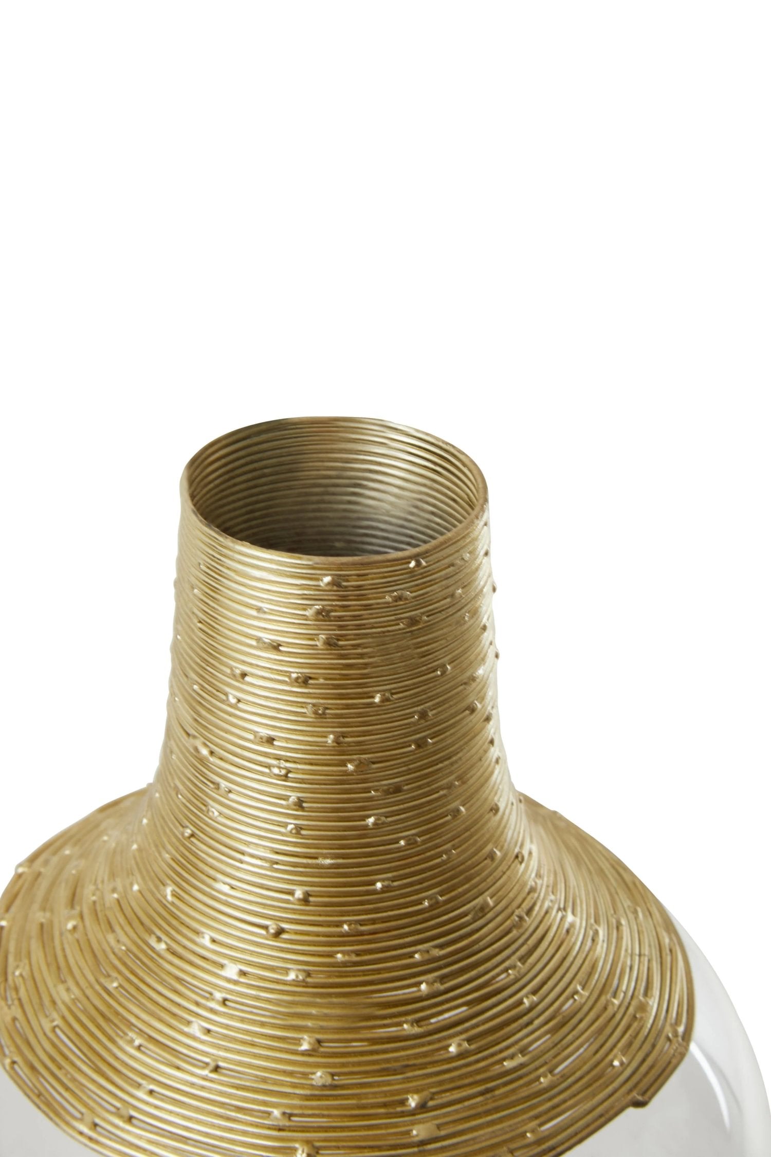 Nocturne Small Glass & Gold Vase