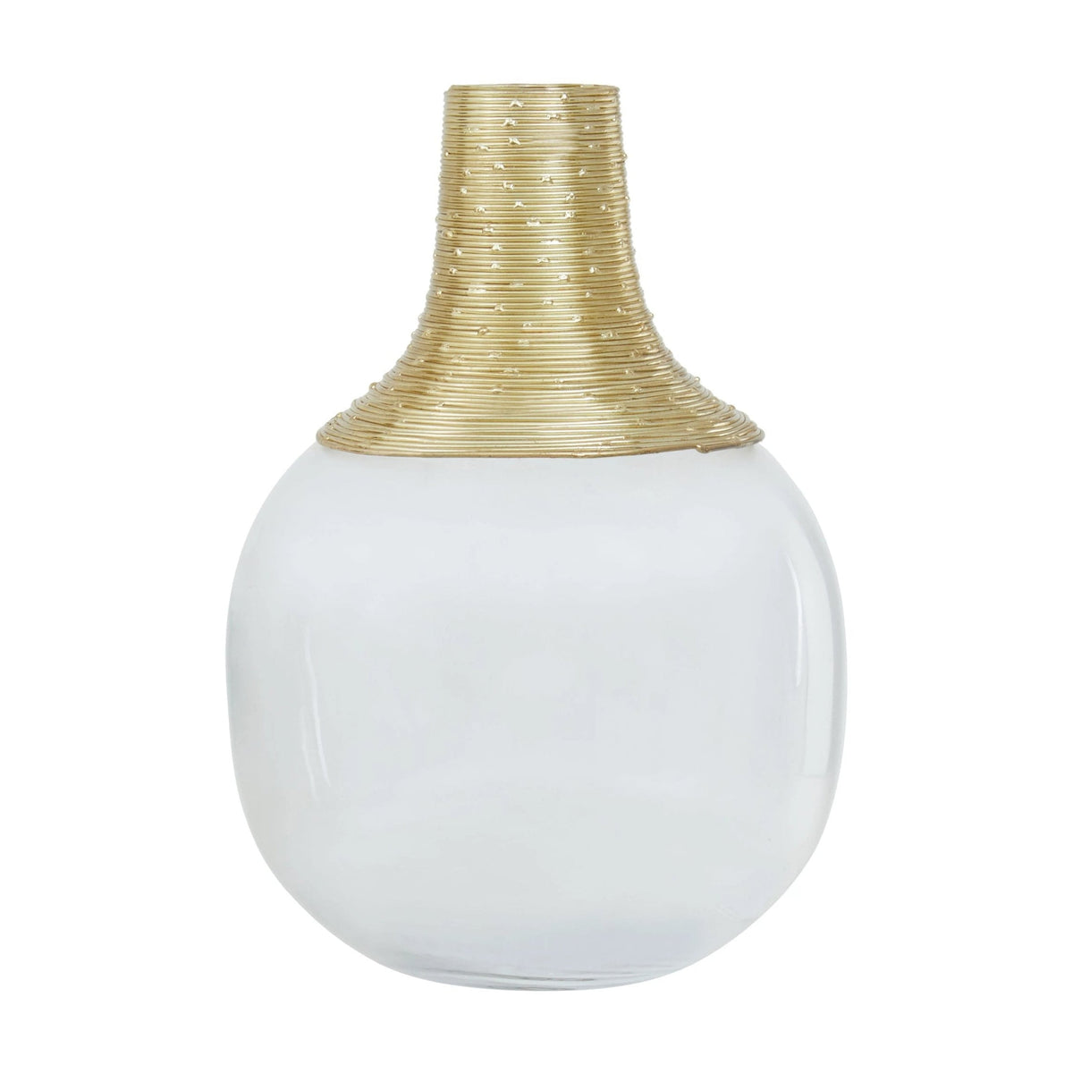 Nocturne Small Glass & Gold Vase
