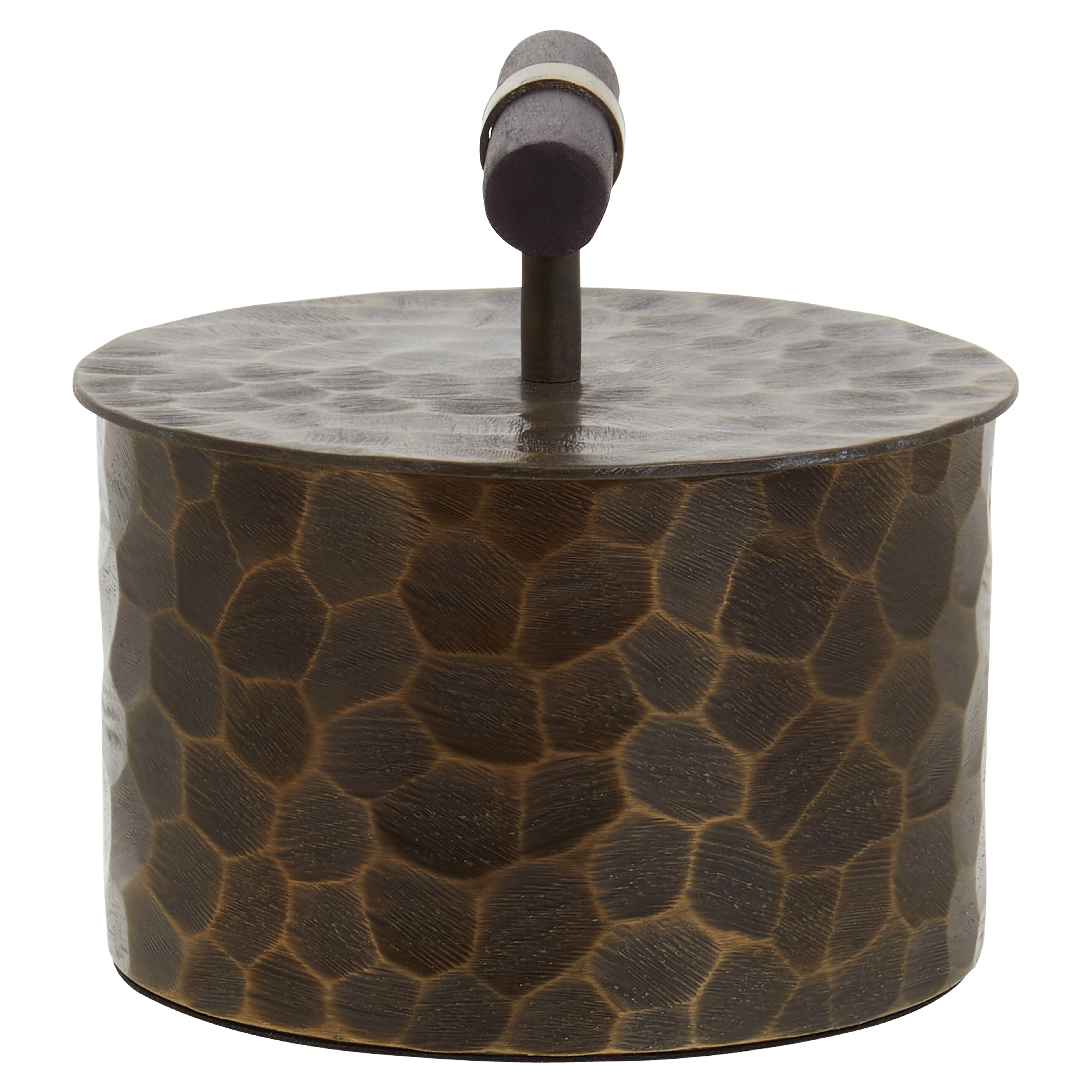 Koby Hammered Antique Gold Trinket Box | Small