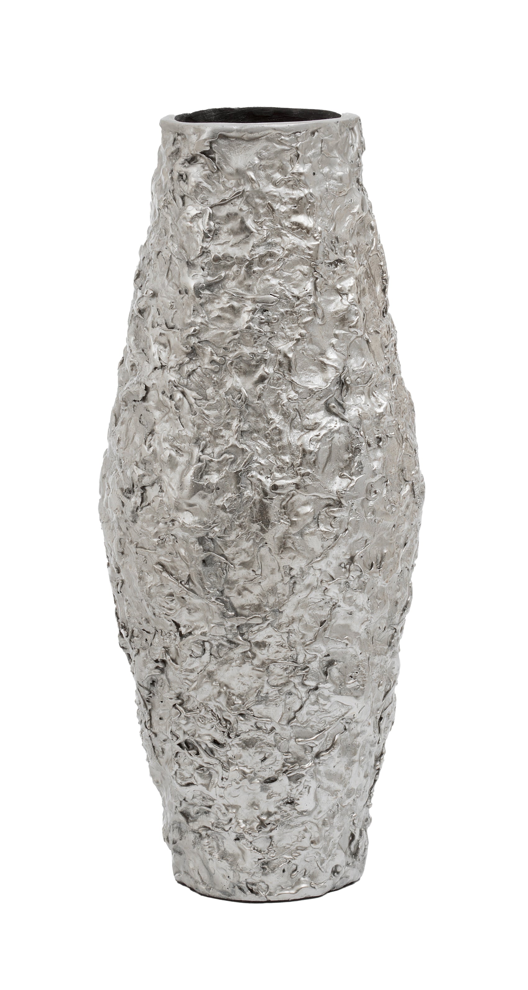 Koby Textured Silver Vase | Small