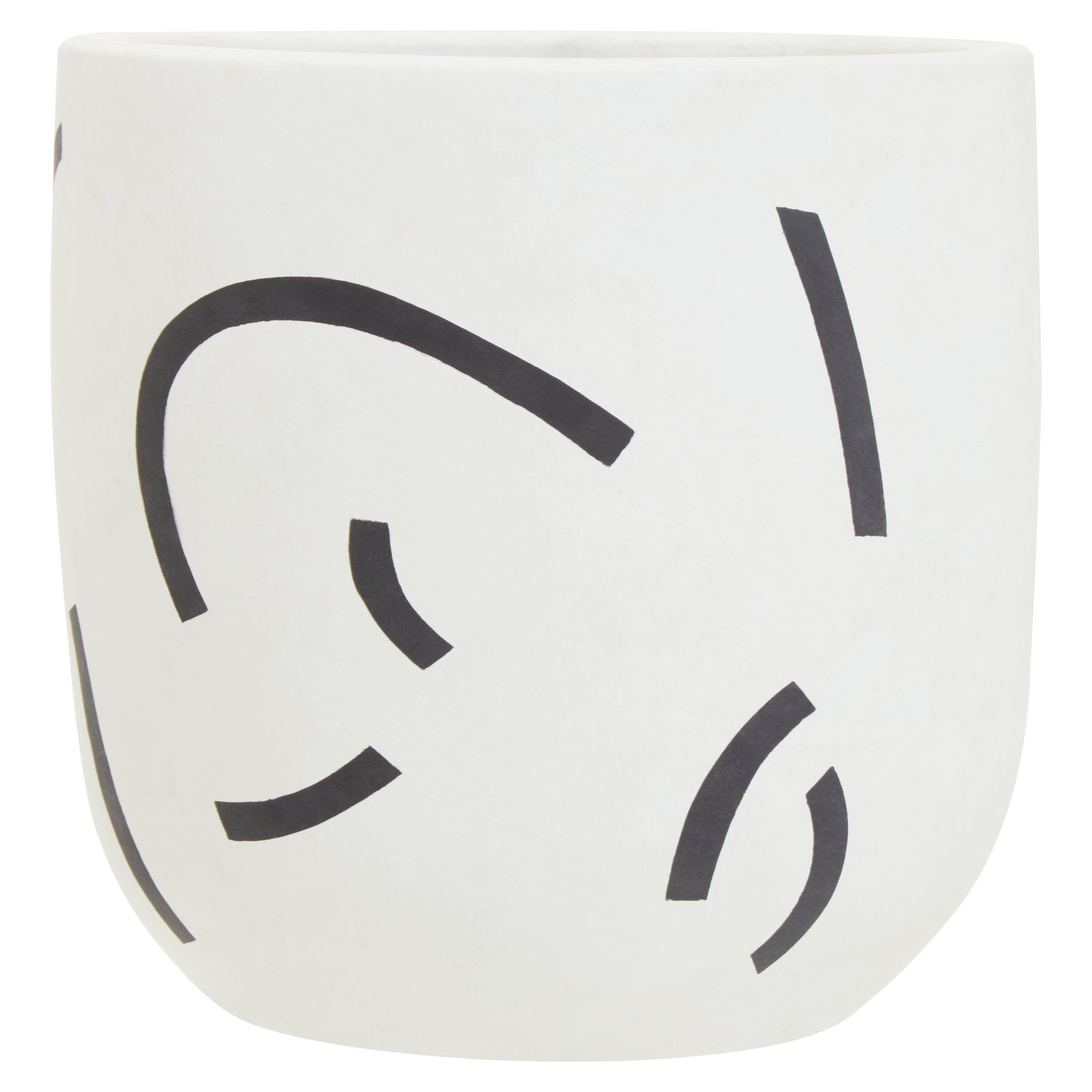 Alston Black & White Ceramic Planter