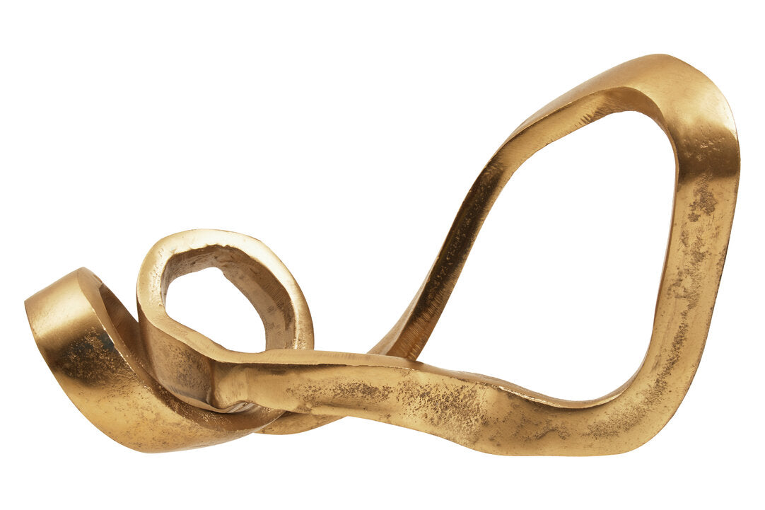 Addison Gold Finish Abstract Knot Sculpture